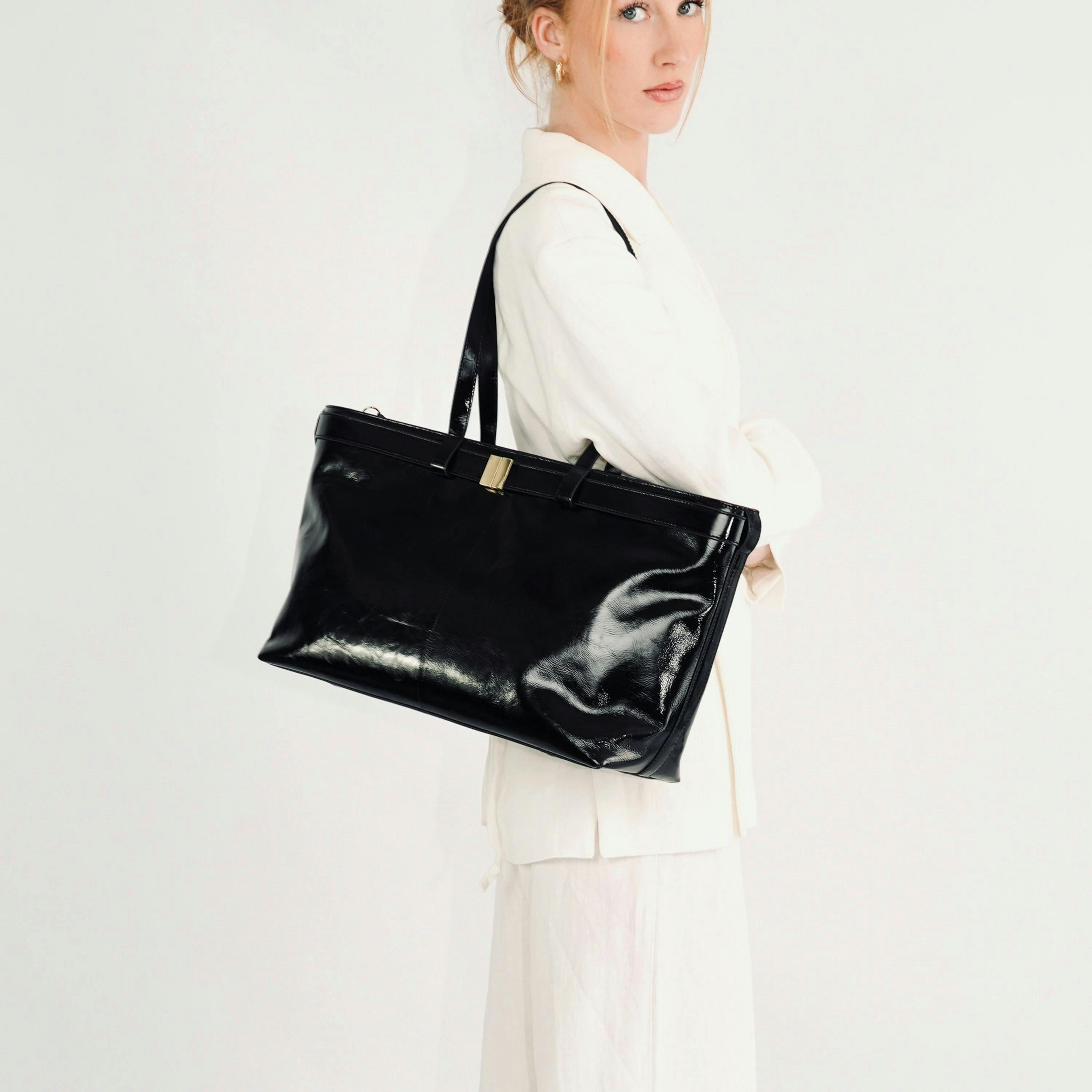 The Esme Crinkle Patent Bag , view 2 of 6