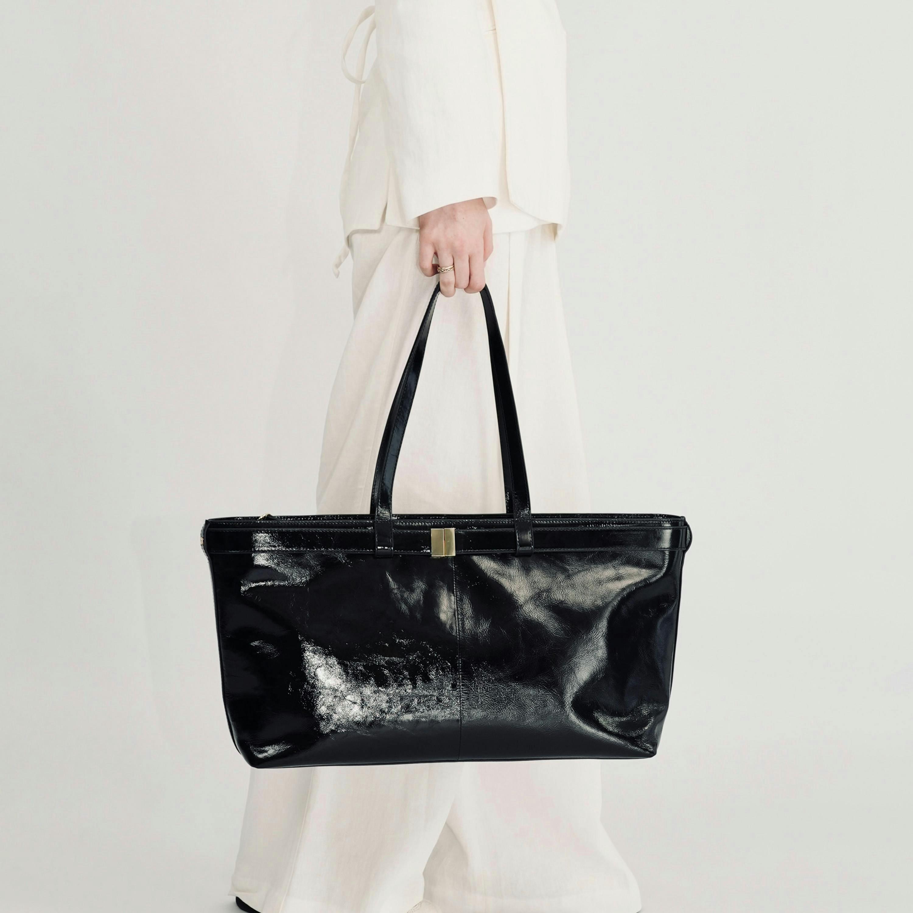 The Esme Crinkle Patent Bag , view 4 of 6
