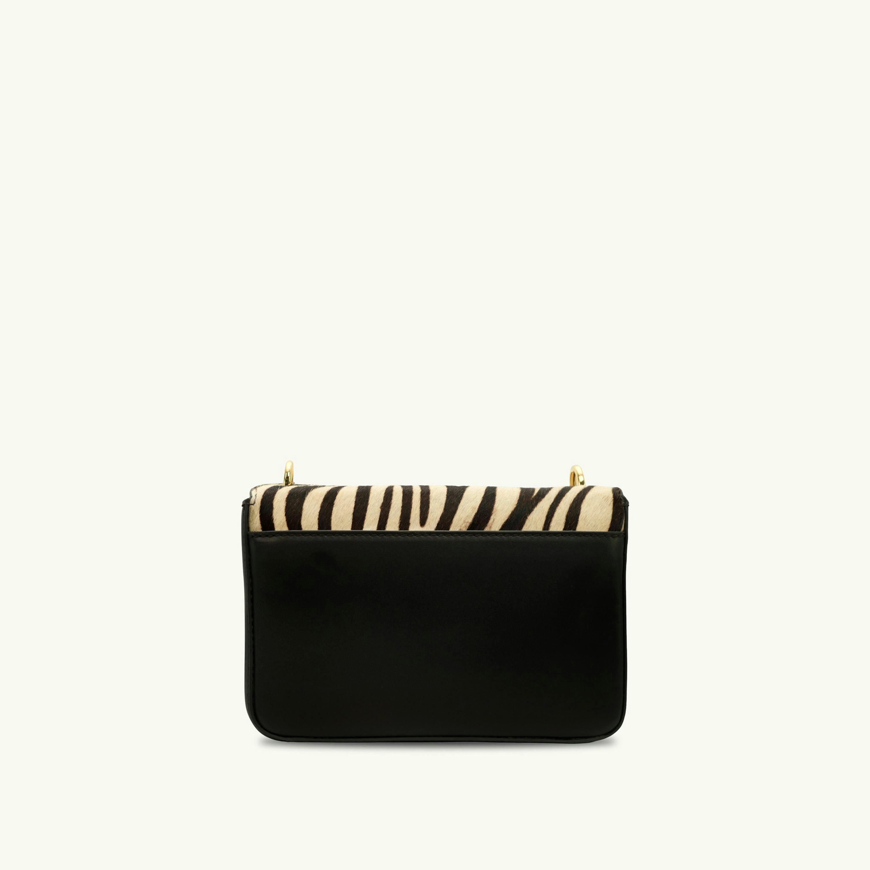 The Tilly Zebra Hair-On Leather Bag , view 4 of 5
