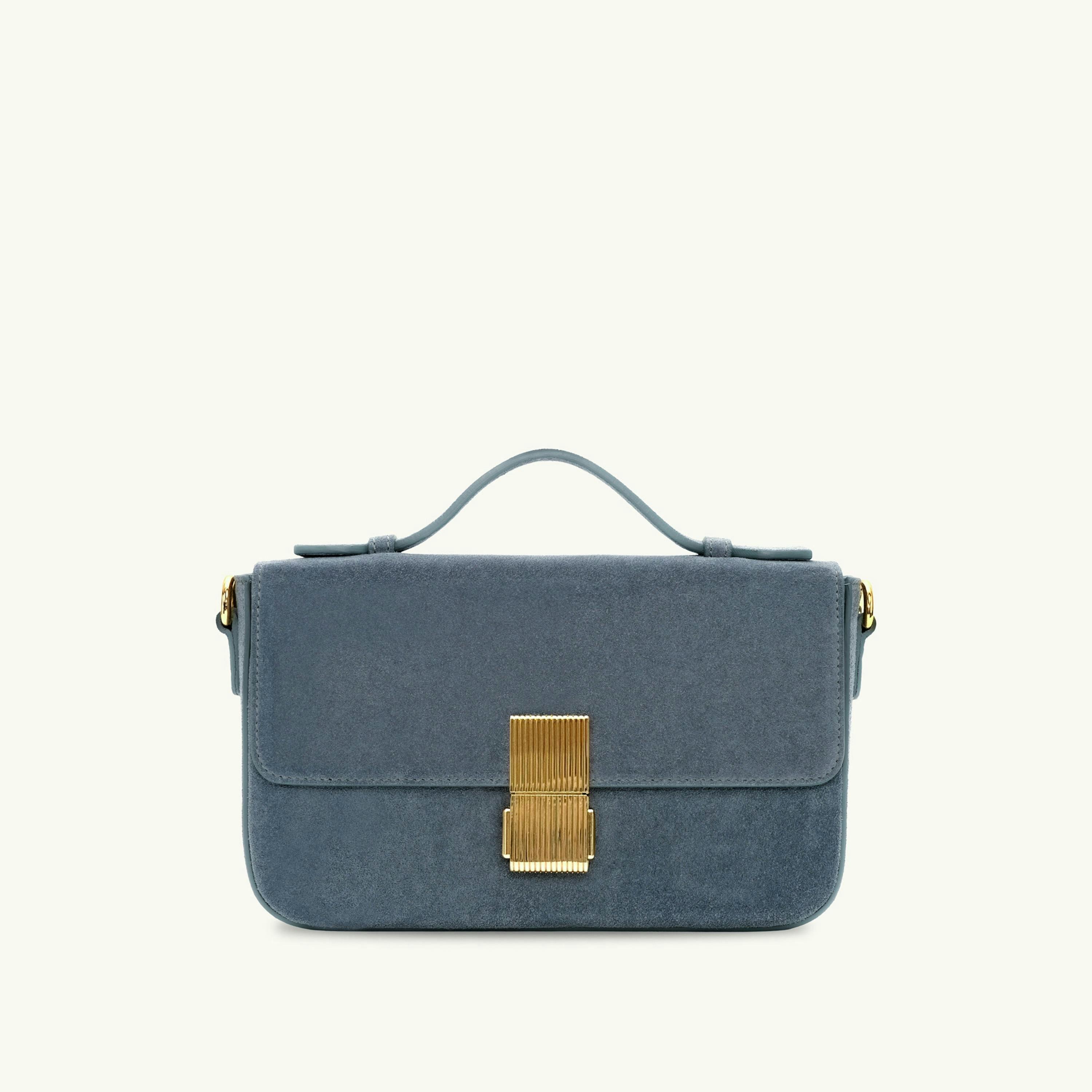 The Flora Top Handle Suede Bag , view 1 of 5