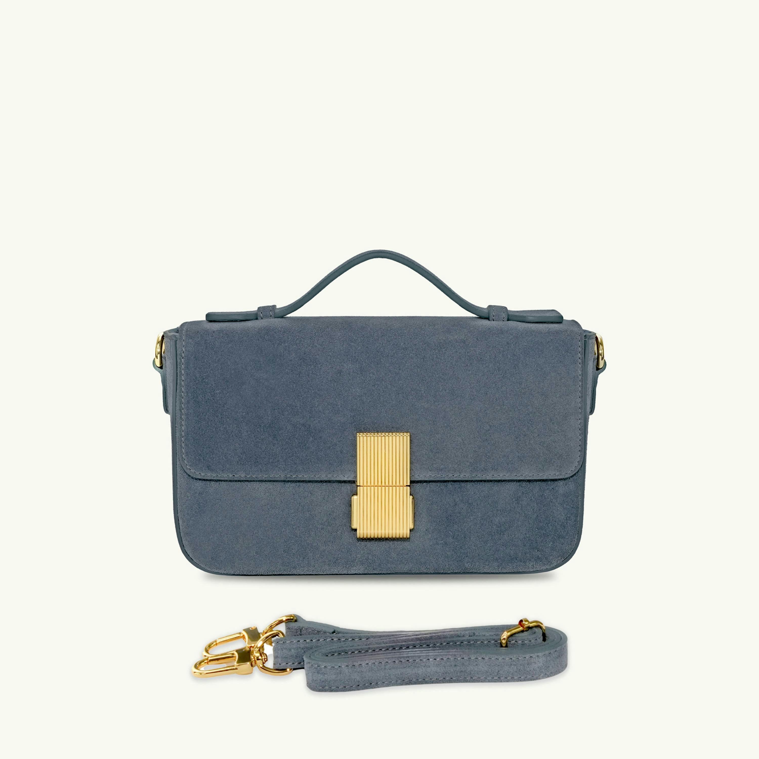 The Flora Top Handle Suede Bag , view 3 of 5