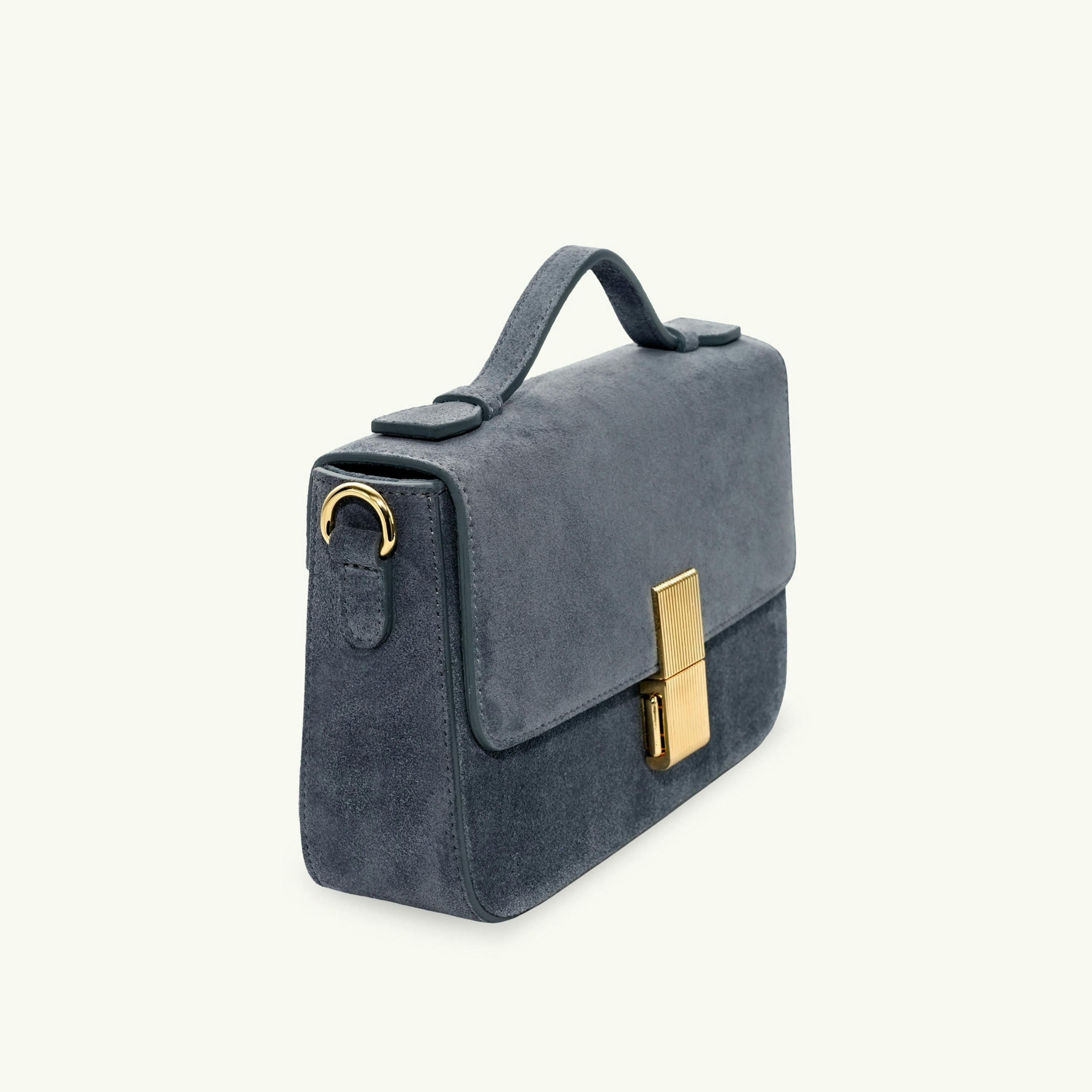 The Flora Top Handle Suede Bag , view 4 of 5