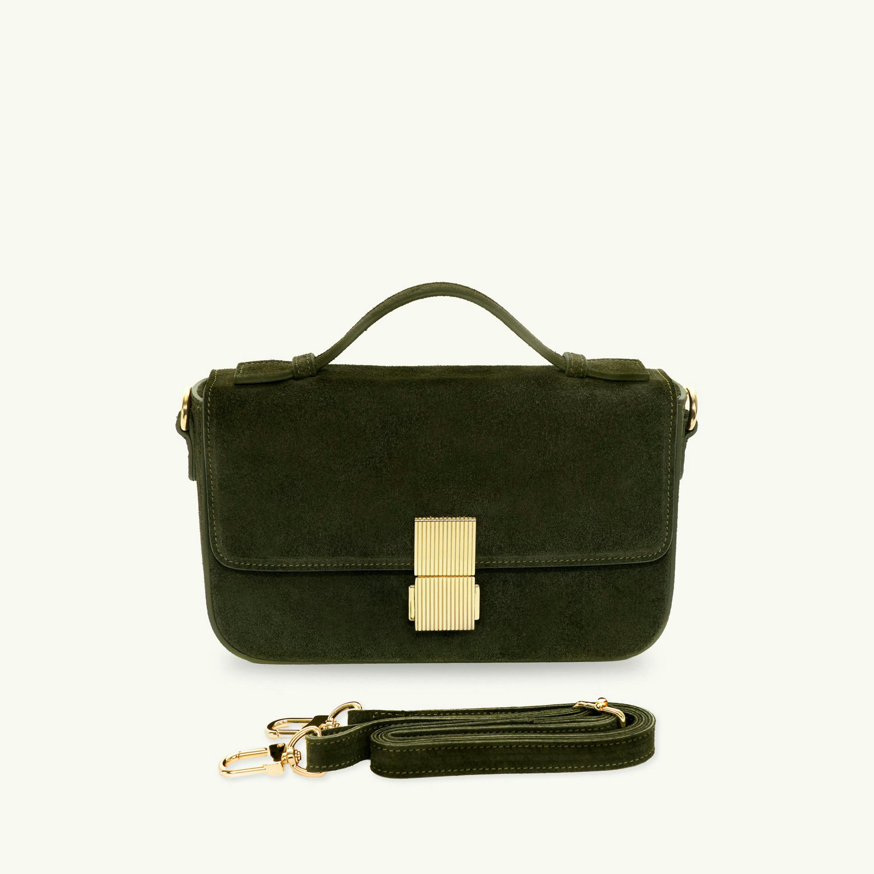 The Flora Top Handle Suede Bag , view 2 of 5