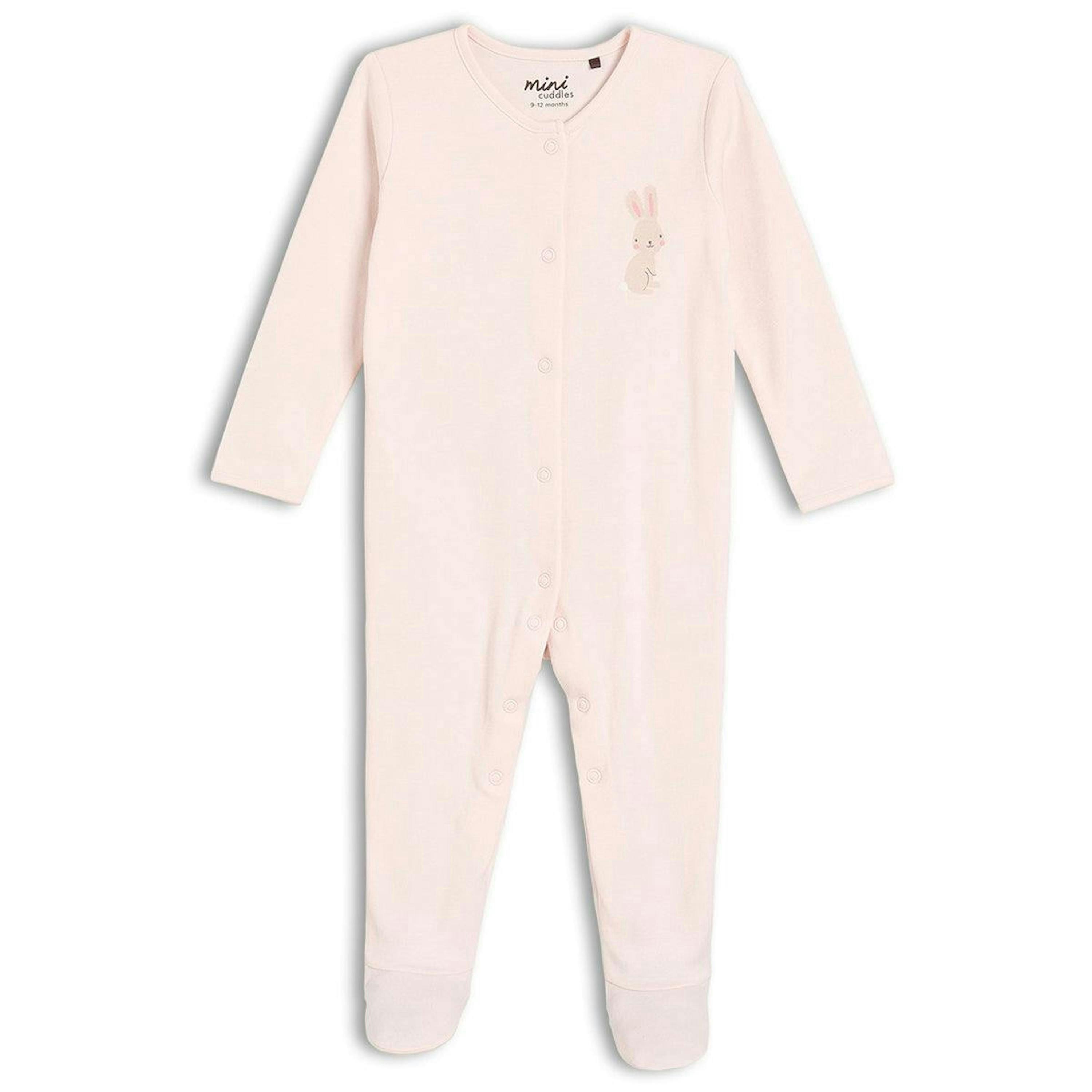 Baby Girls 2pk Rainbow Printed Sleepsuitss, Multicolour , view 3 of 6