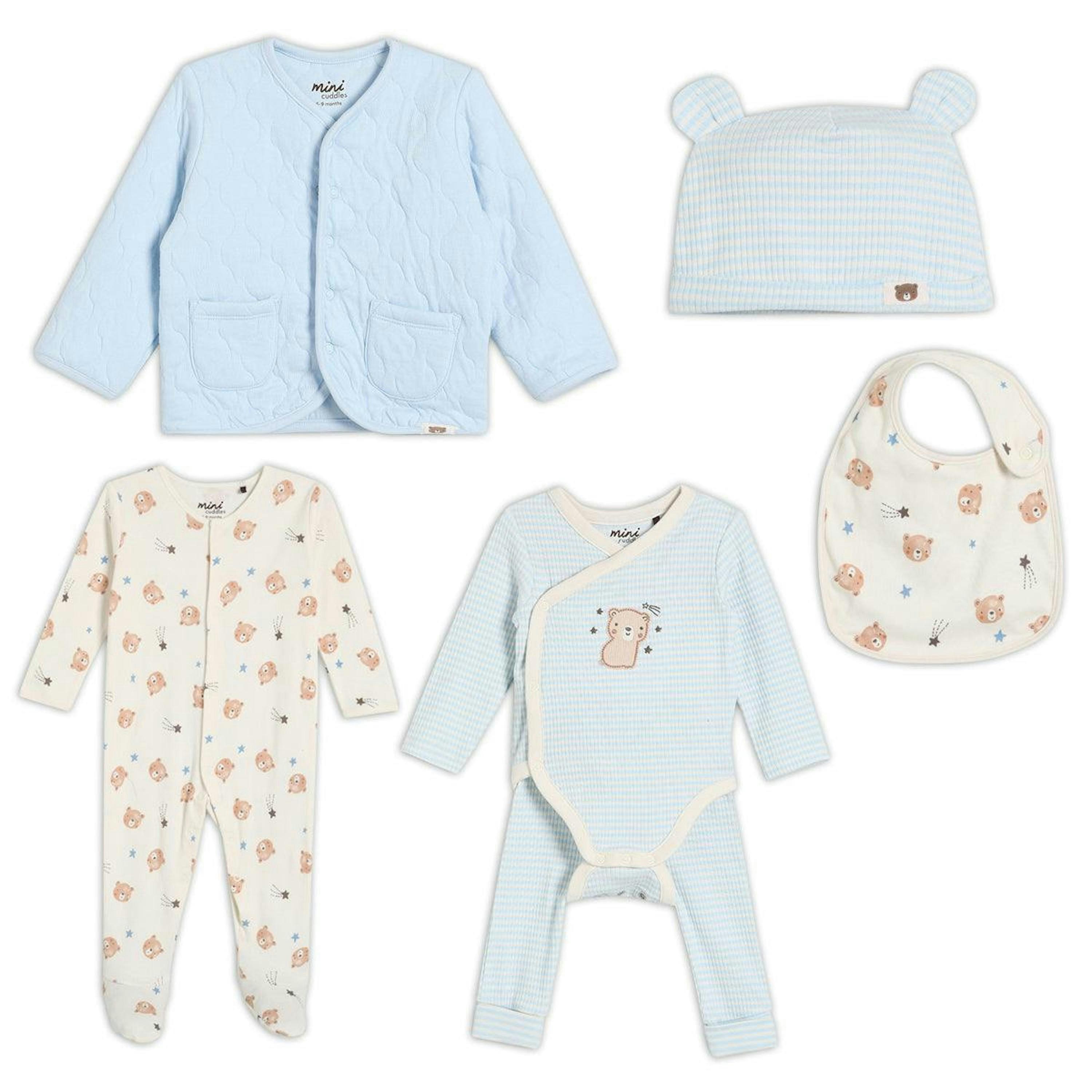 Baby Boys 6pc Essentials Gift Set, Multicolour , view 1 of 6