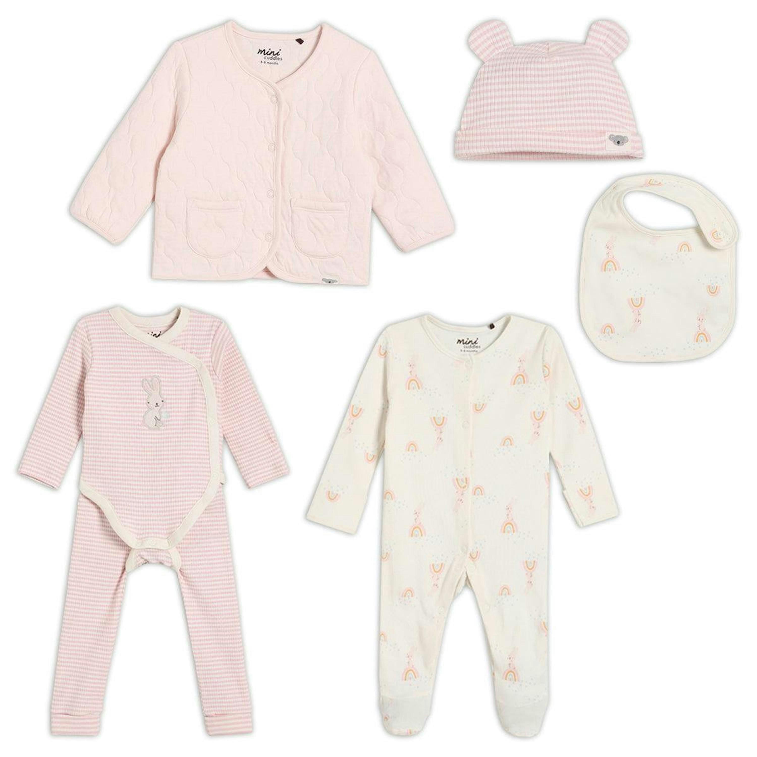 Baby Girl 6pc Essentials Gift Set, Multicolour , view 1 of 6