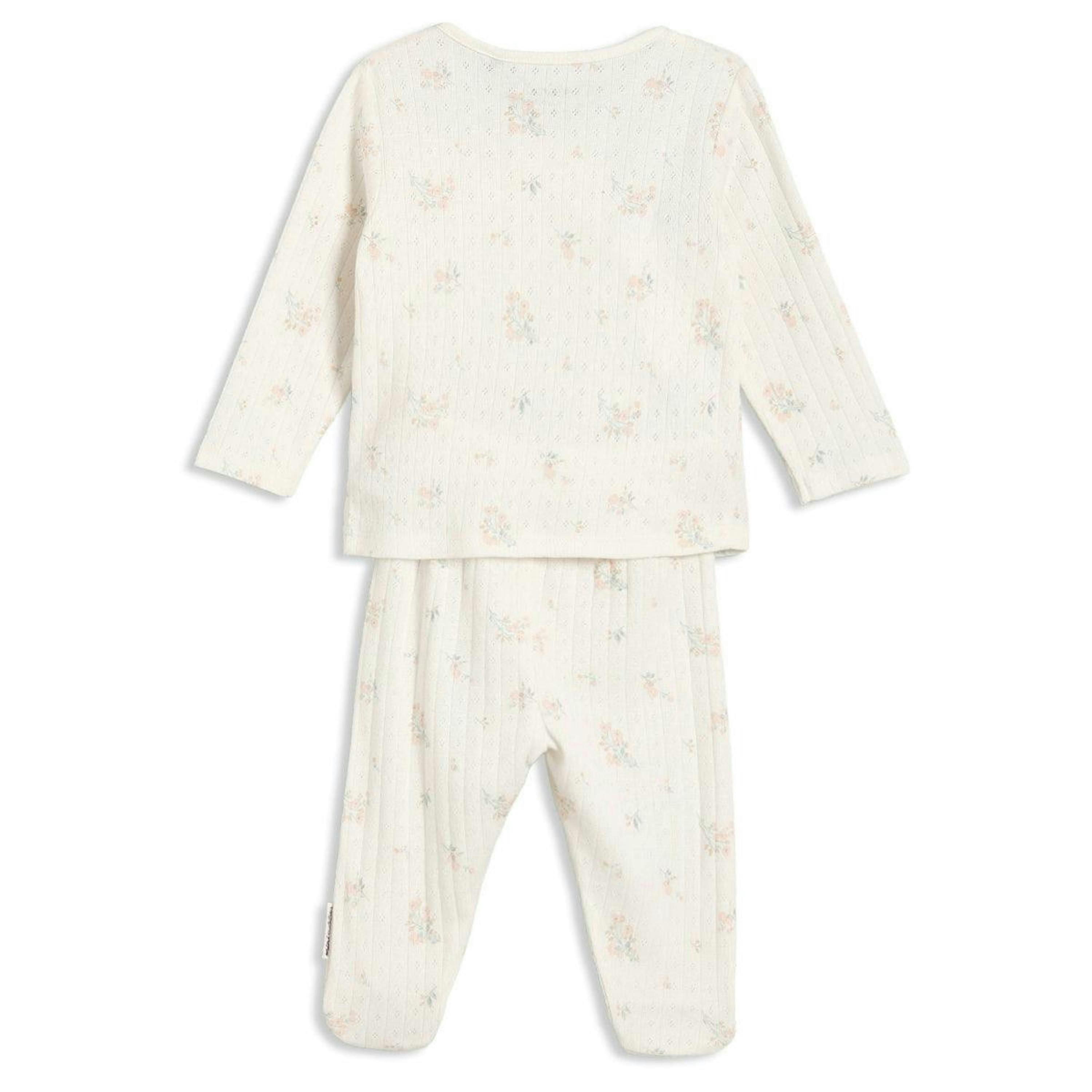 Baby Girls Floral Print 2pc Set, Off-White , view 2 of 5
