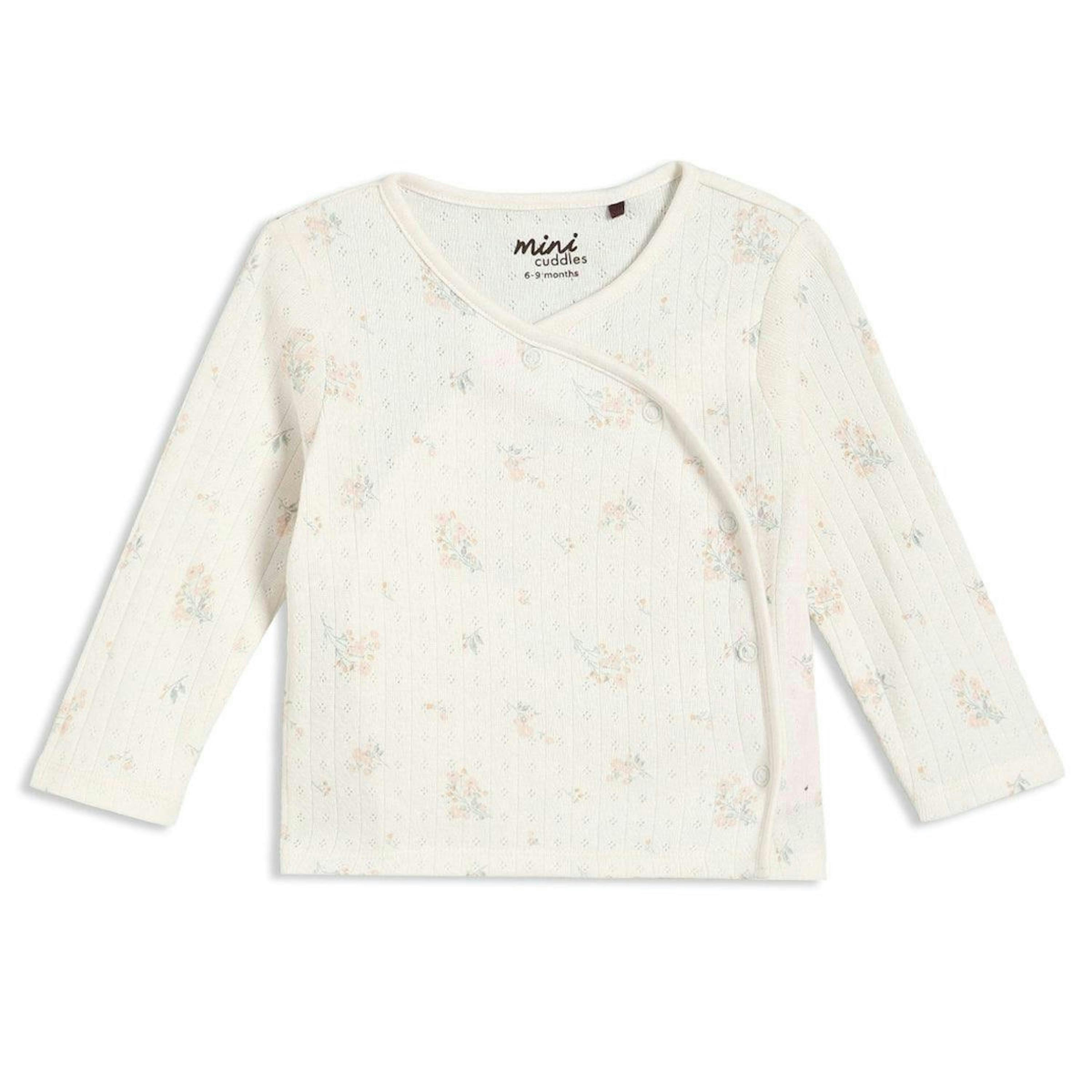 Baby Girls Floral Print 2pc Set, Off-White , view 3 of 5