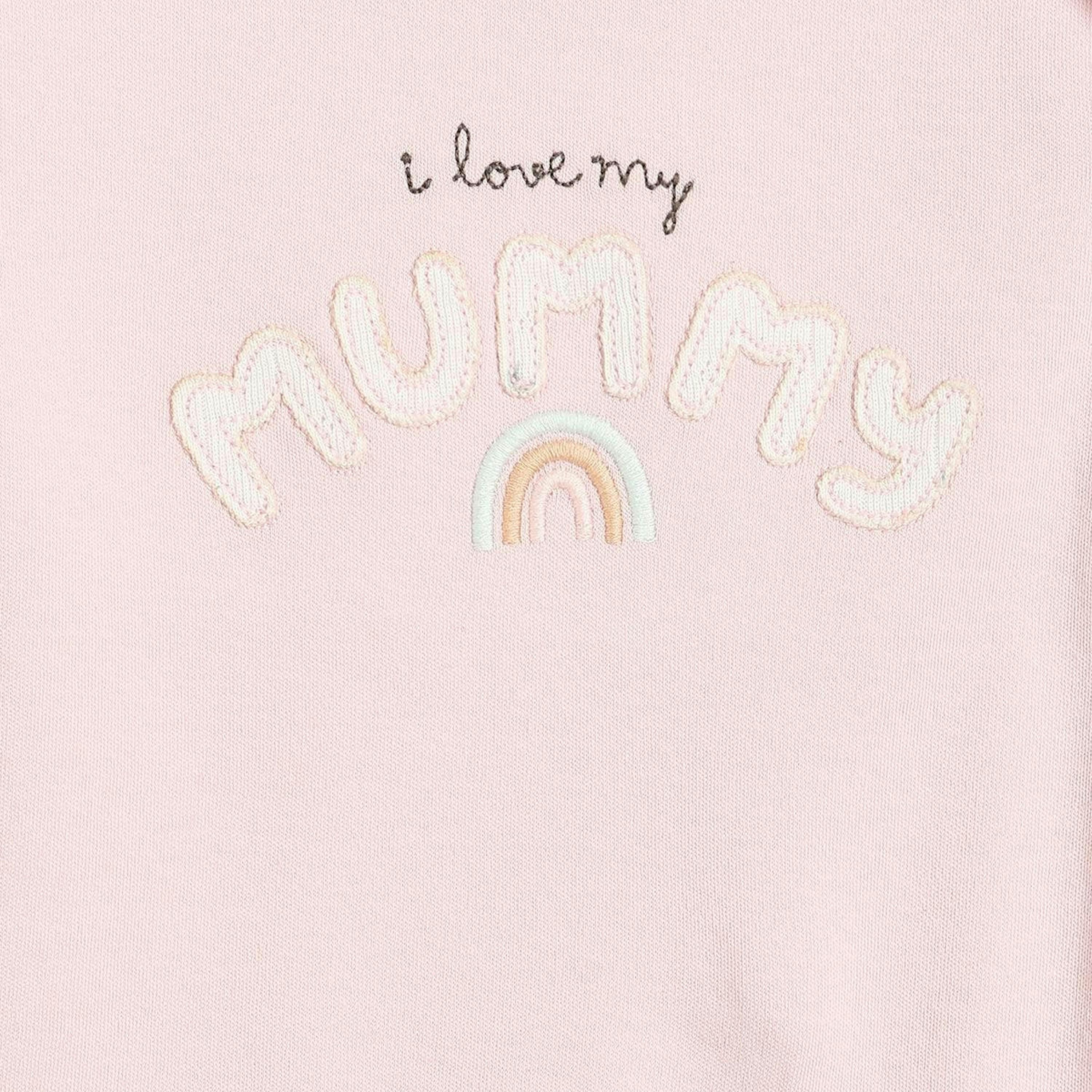 Baby Girls Typographic Sleepsuits, Pink , view 4 of 6