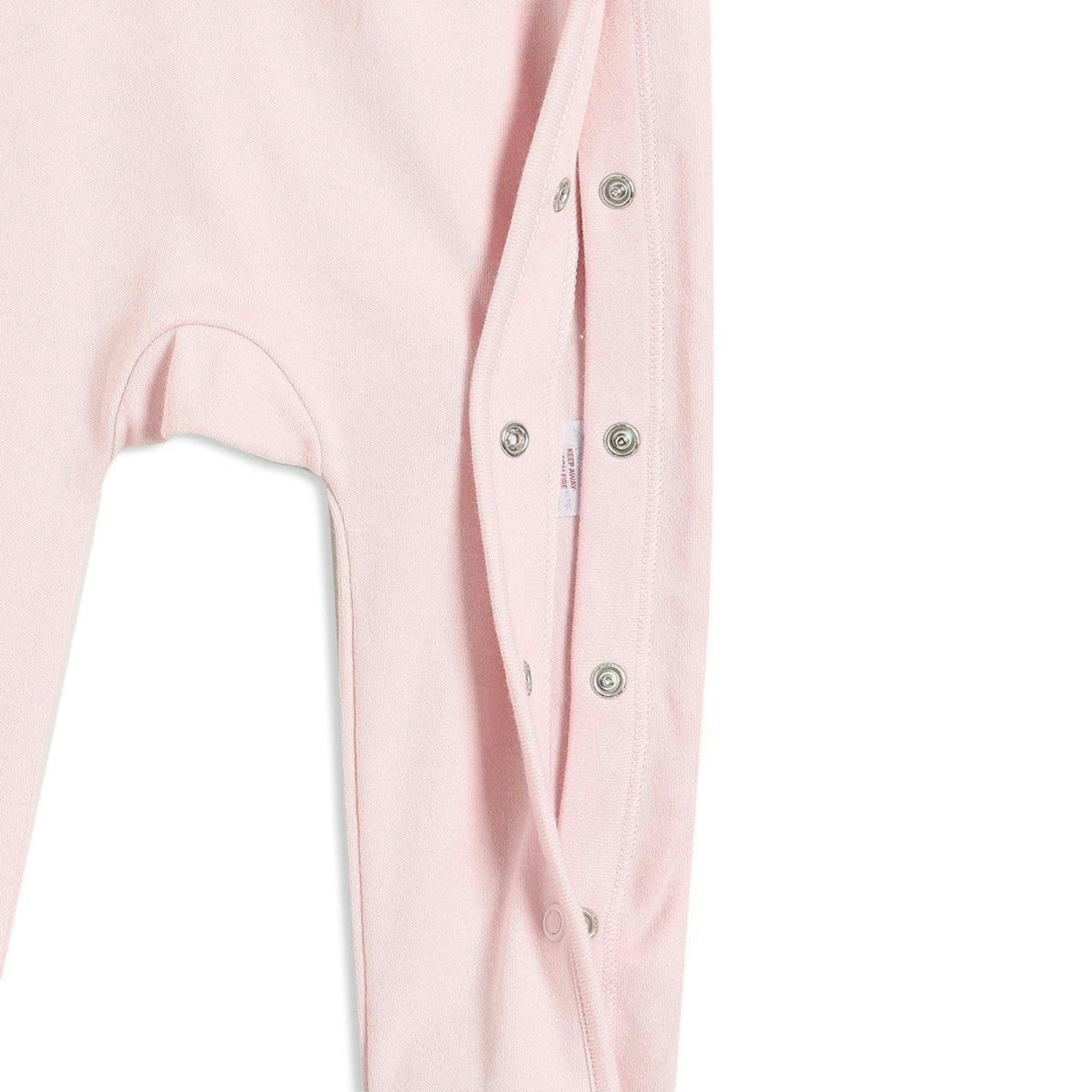 Baby Girls Typographic Sleepsuits, Pink , view 6 of 6