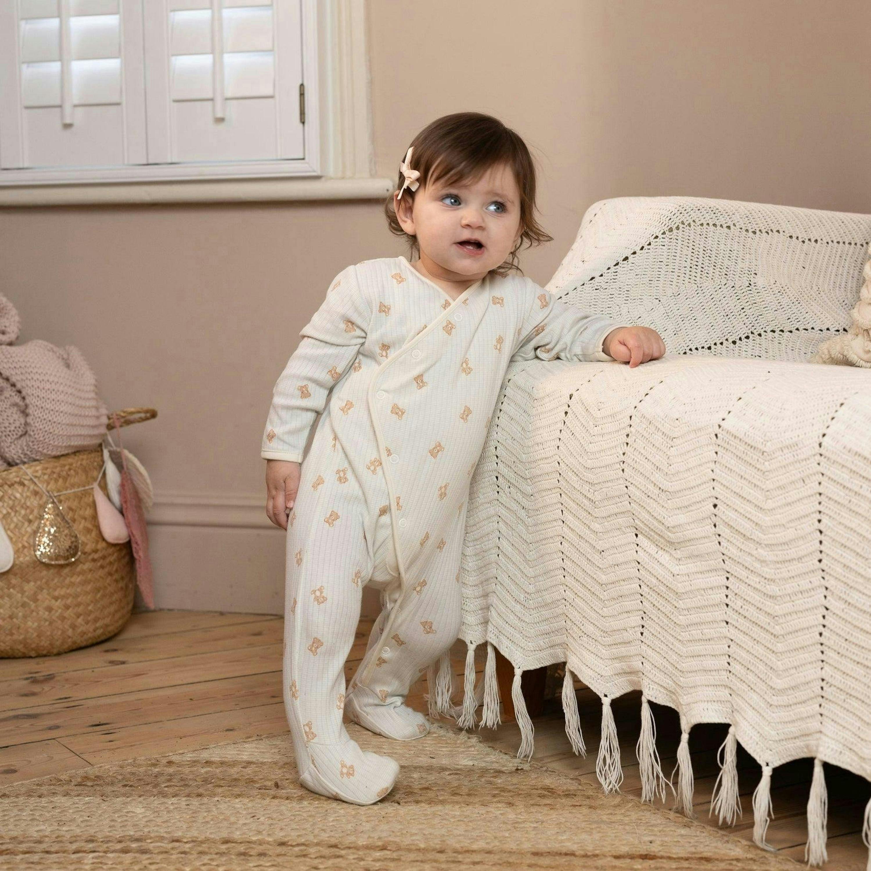 Baby Boys Teddy Print 3pc Essentials Gift Set, Multicolour , view 2 of 6