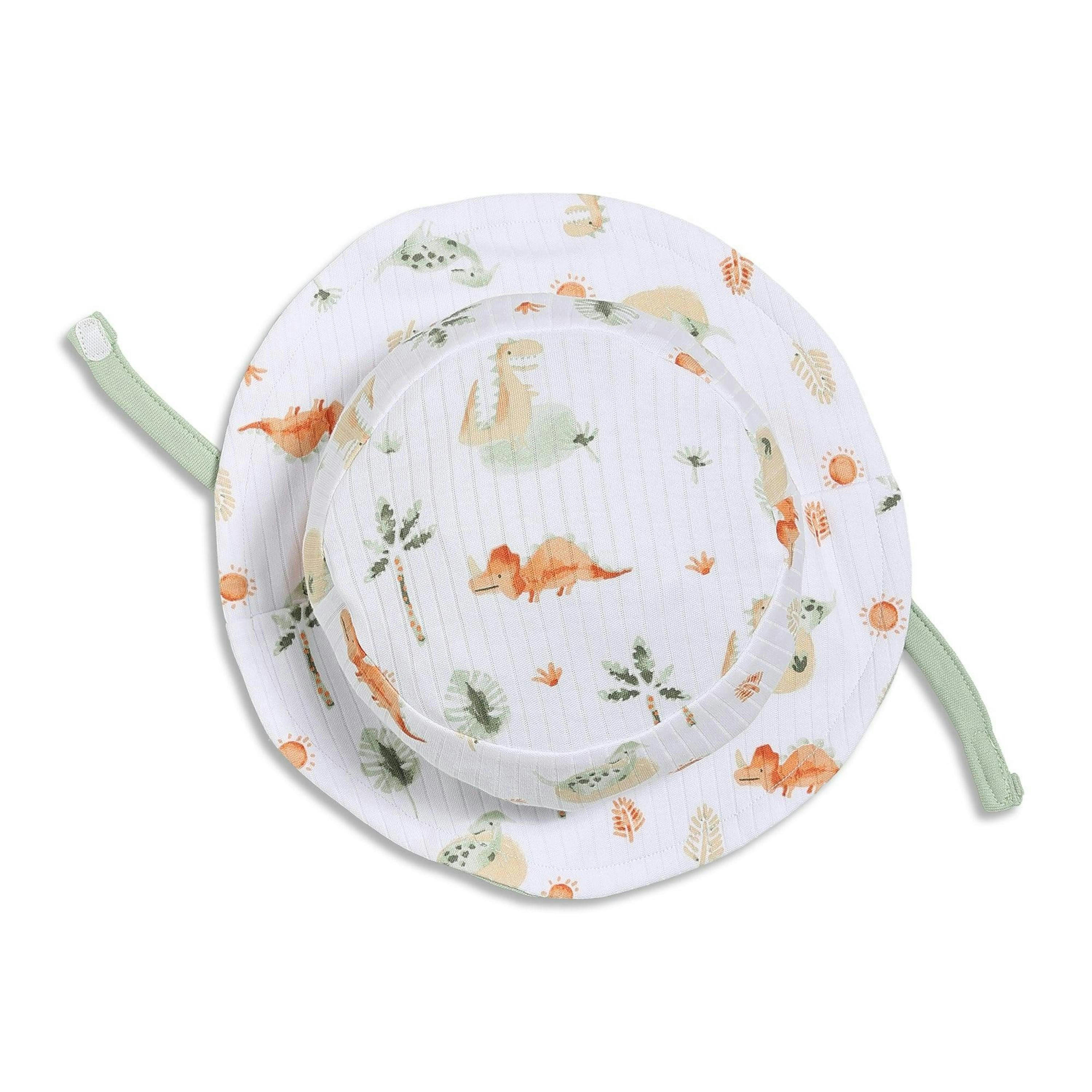 Baby Boys Dinosaur Printed Dungaree Set With Matching Cap, Multicolour , view 6 of 6