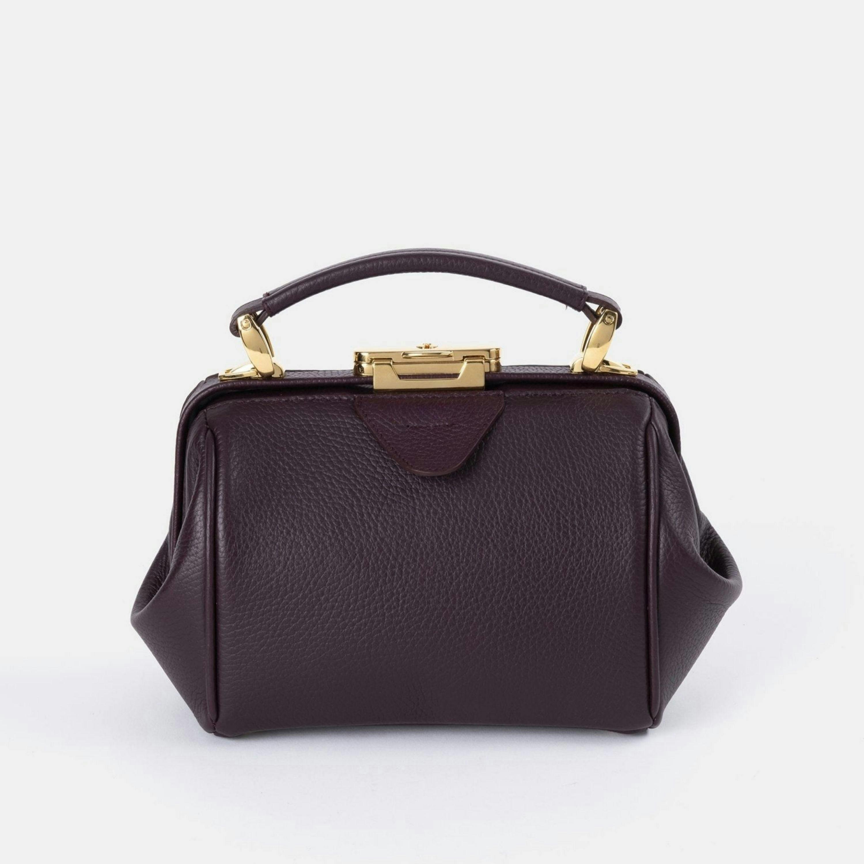 The Mini Sophie - Bordeaux Calf Grain , view 1 of 4