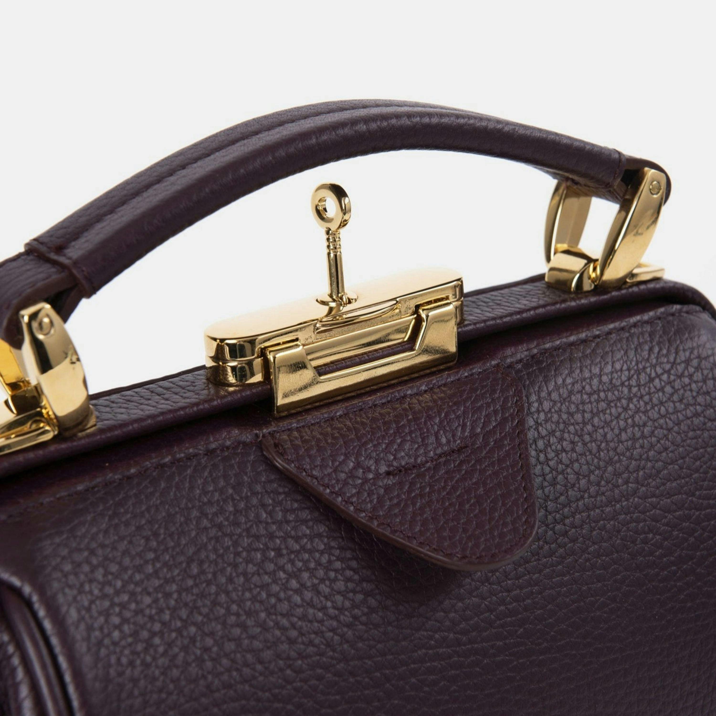 The Mini Sophie - Bordeaux Calf Grain , view 3 of 4
