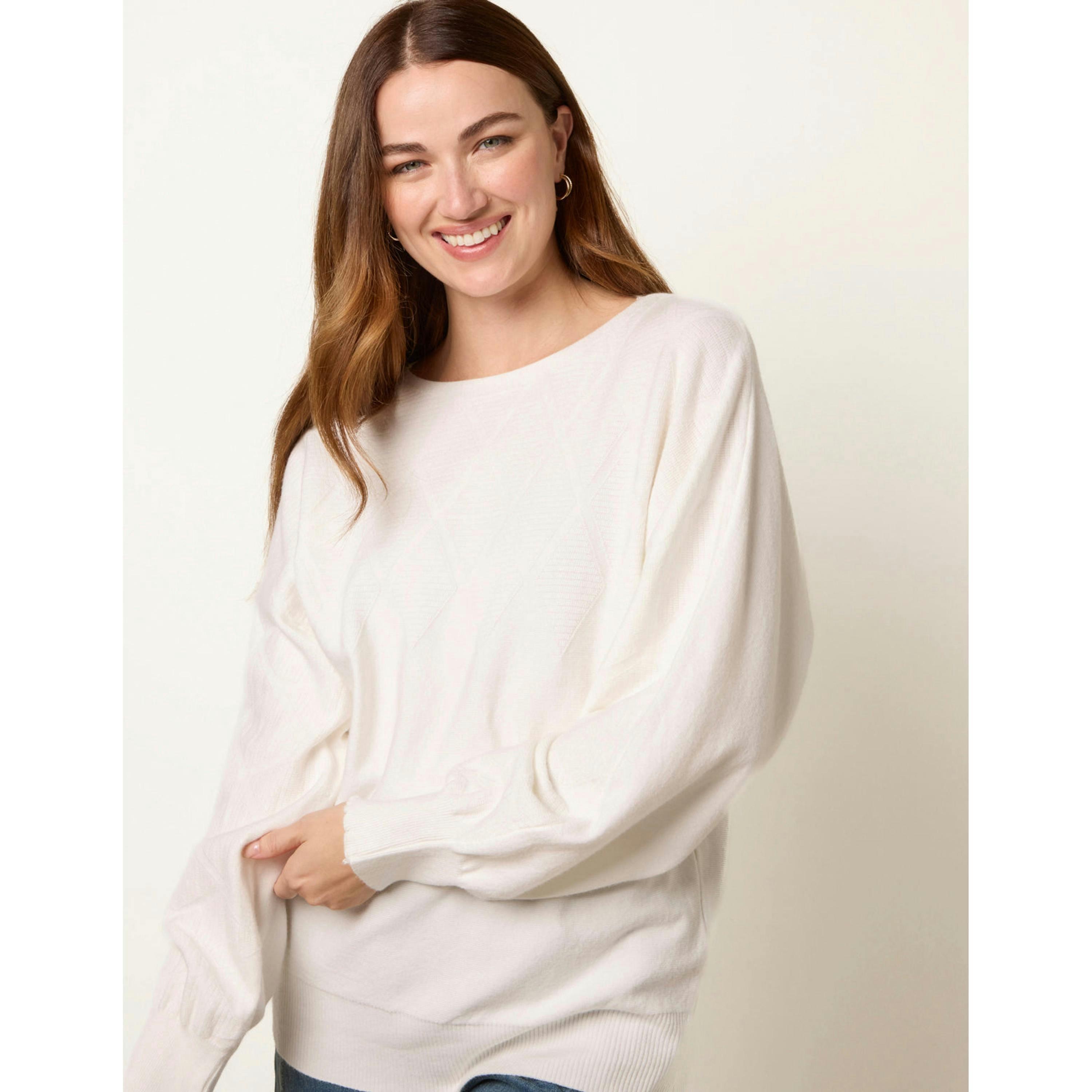 Blue Vanilla Patterned Jumper   in  Ivory , view 1 of 4