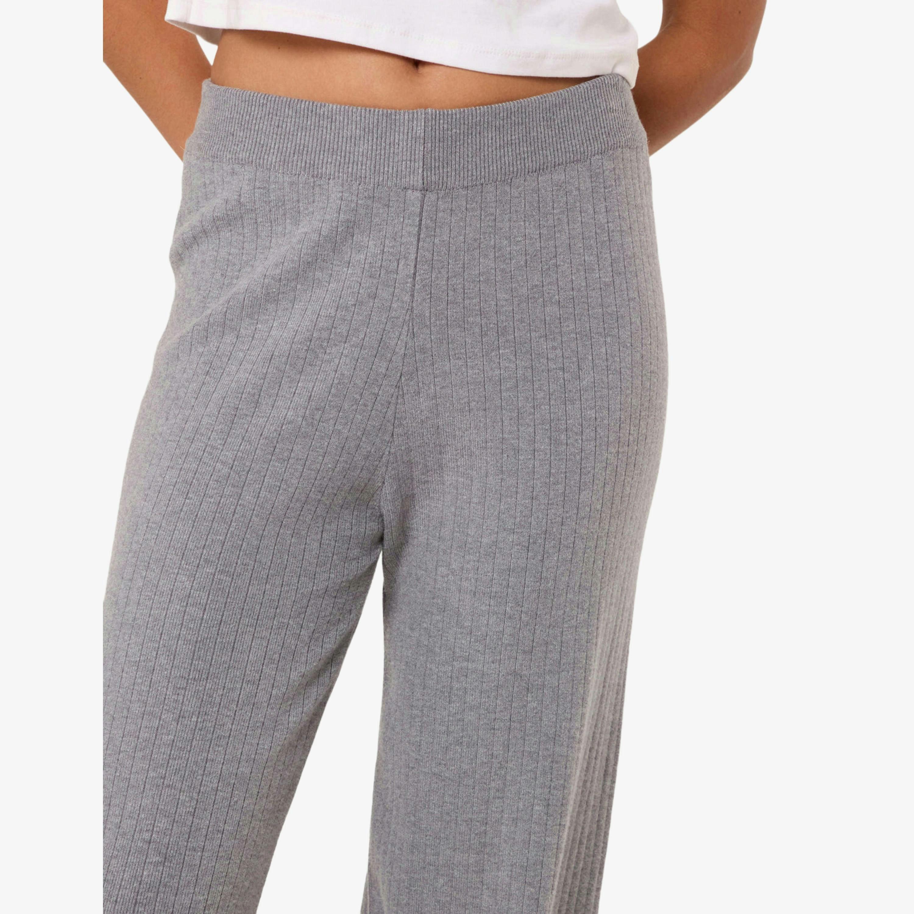 Blue Vanilla Ribbed Wide Leg Trousers  in Grey , view 4 of 4