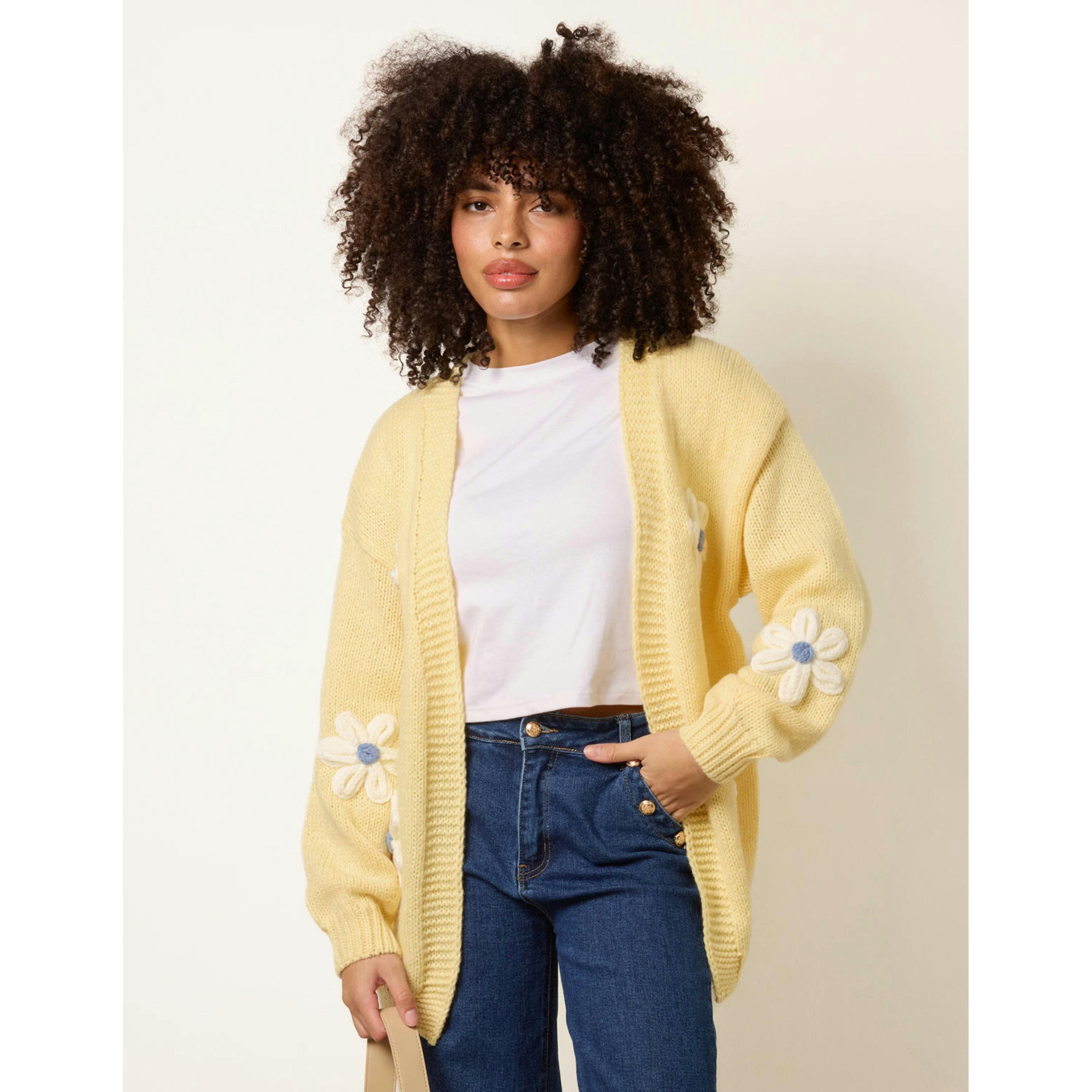 Blue Vanilla Daisy Cardigan   in  Yellow , view 1 of 4