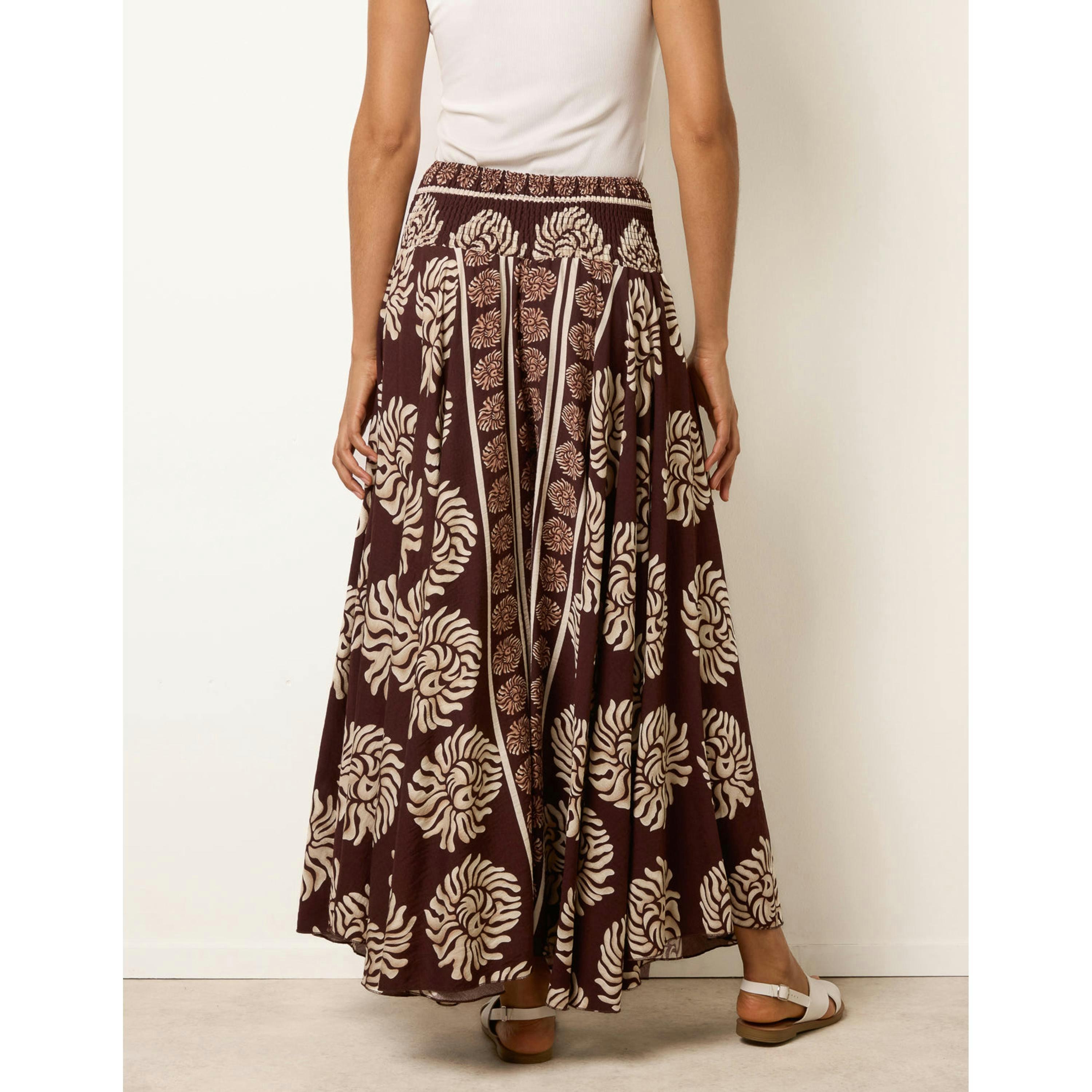 Blue Vanilla Deep Waist Flowy Pants  in Brown , view 2 of 4