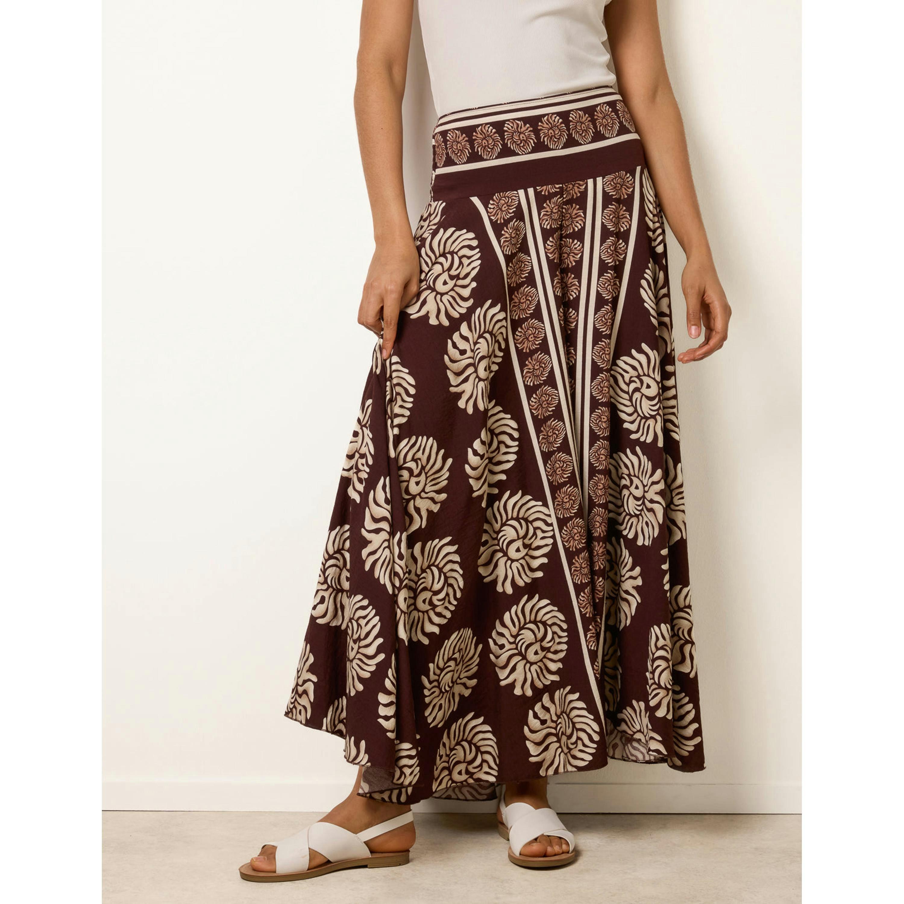 Blue Vanilla Deep Waist Flowy Pants  in Brown , view 4 of 4