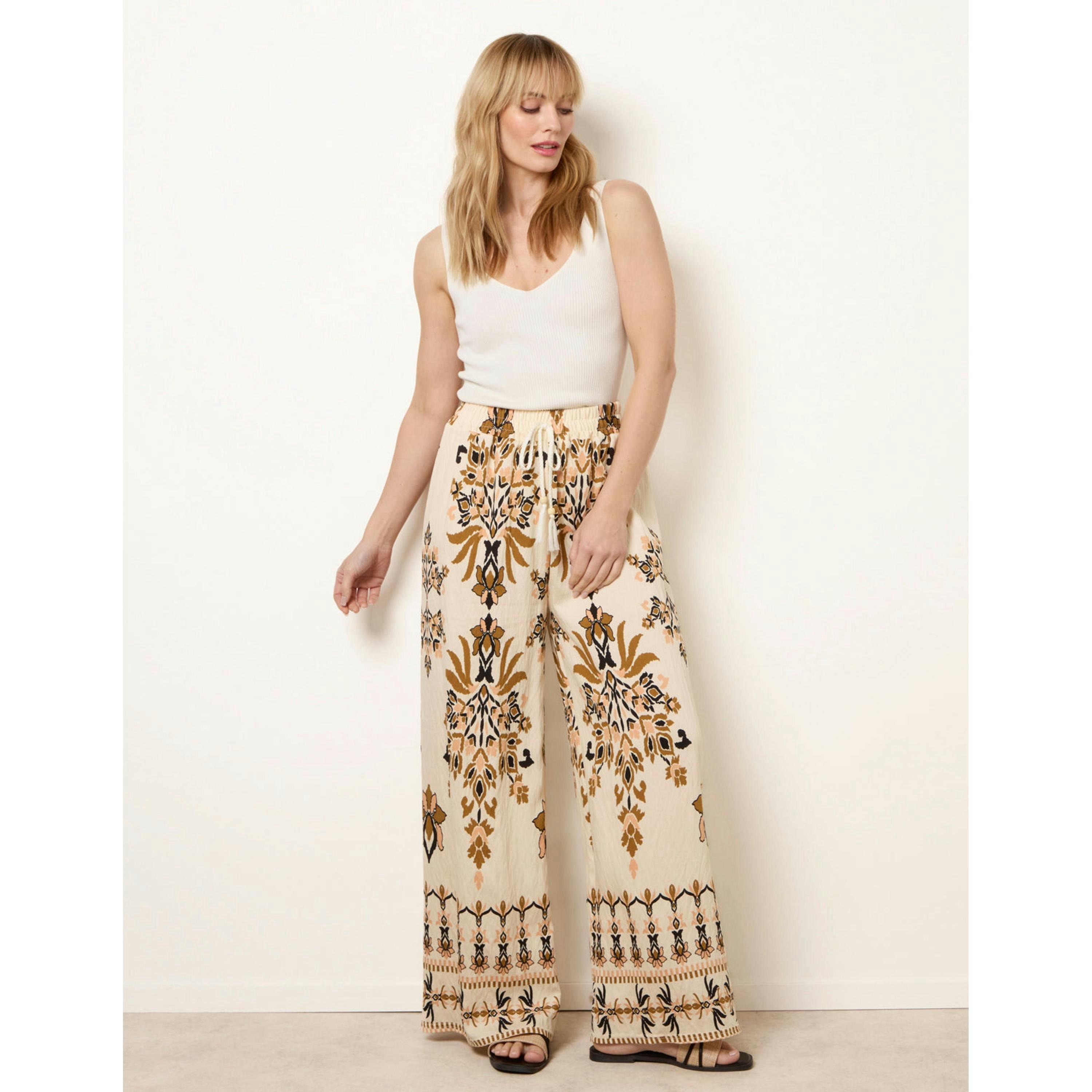 Blue Vanilla Drawstring Waist Wide Leg Pants   in  Brown , view 1 of 4