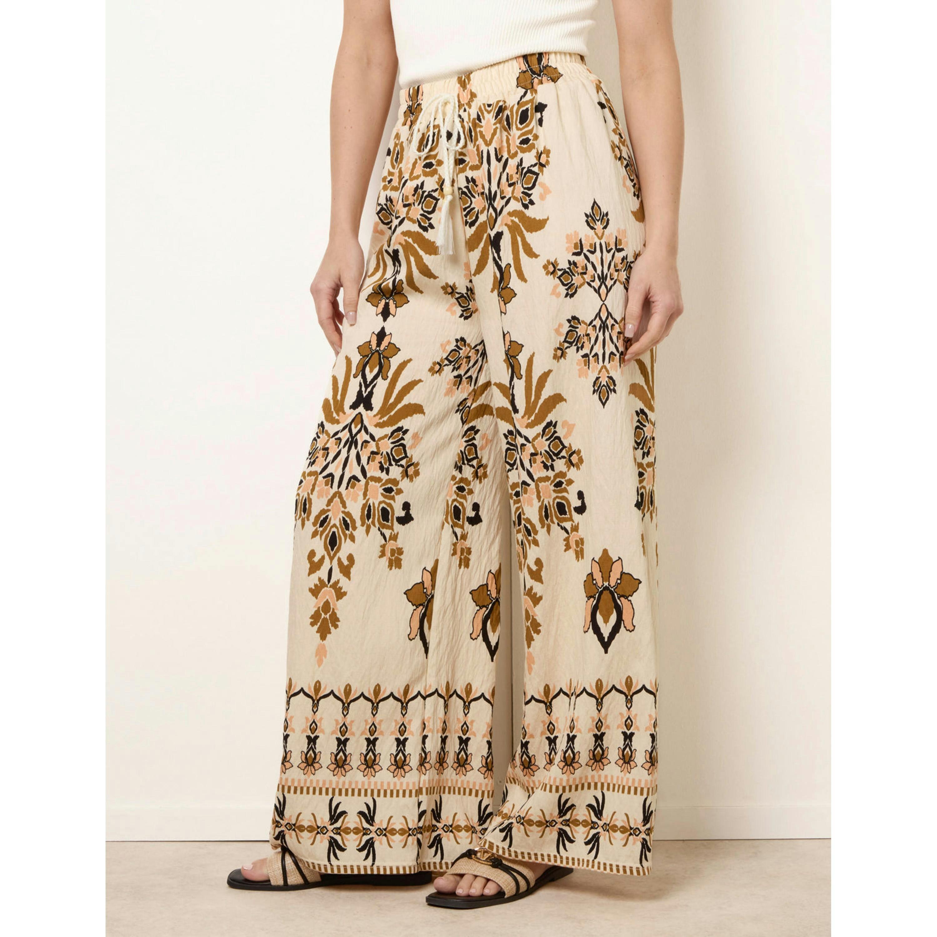 Blue Vanilla Drawstring Waist Wide Leg Pants  in Brown , view 4 of 4