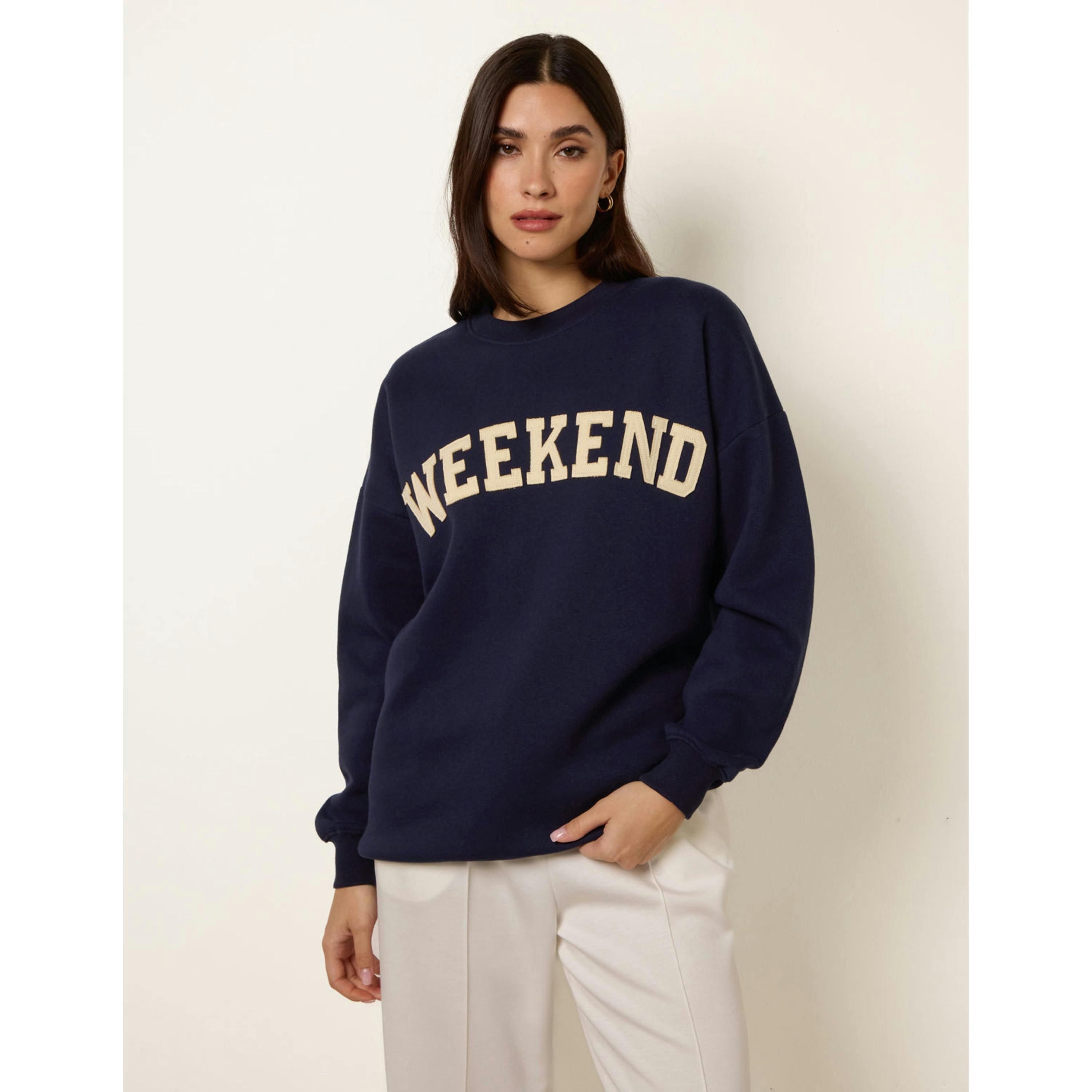 Blue Vanilla Weekend Sweatshirt   in  Navy , view 1 of 4