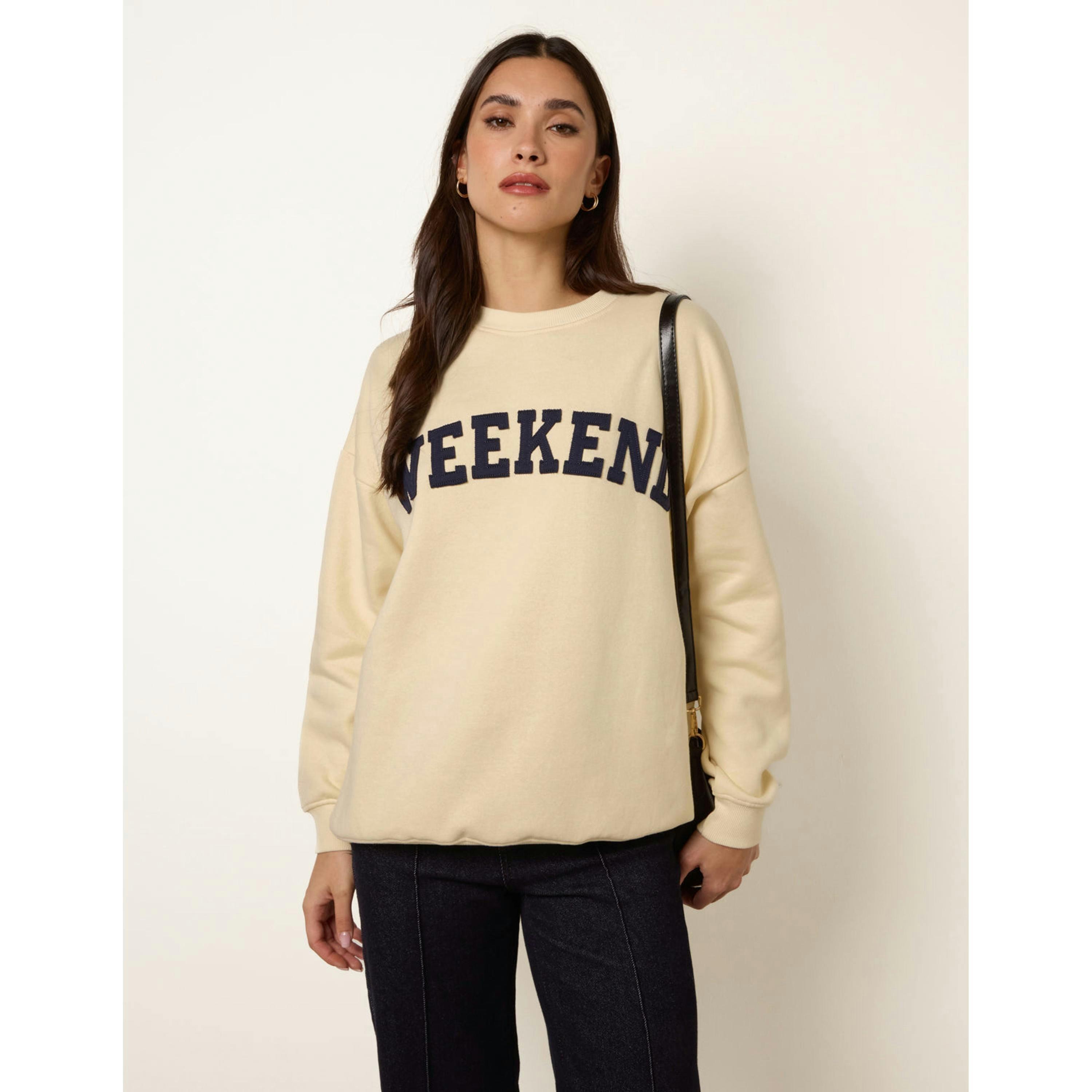 Blue Vanilla Weekend Sweatshirt   in  Yellow , view 1 of 4