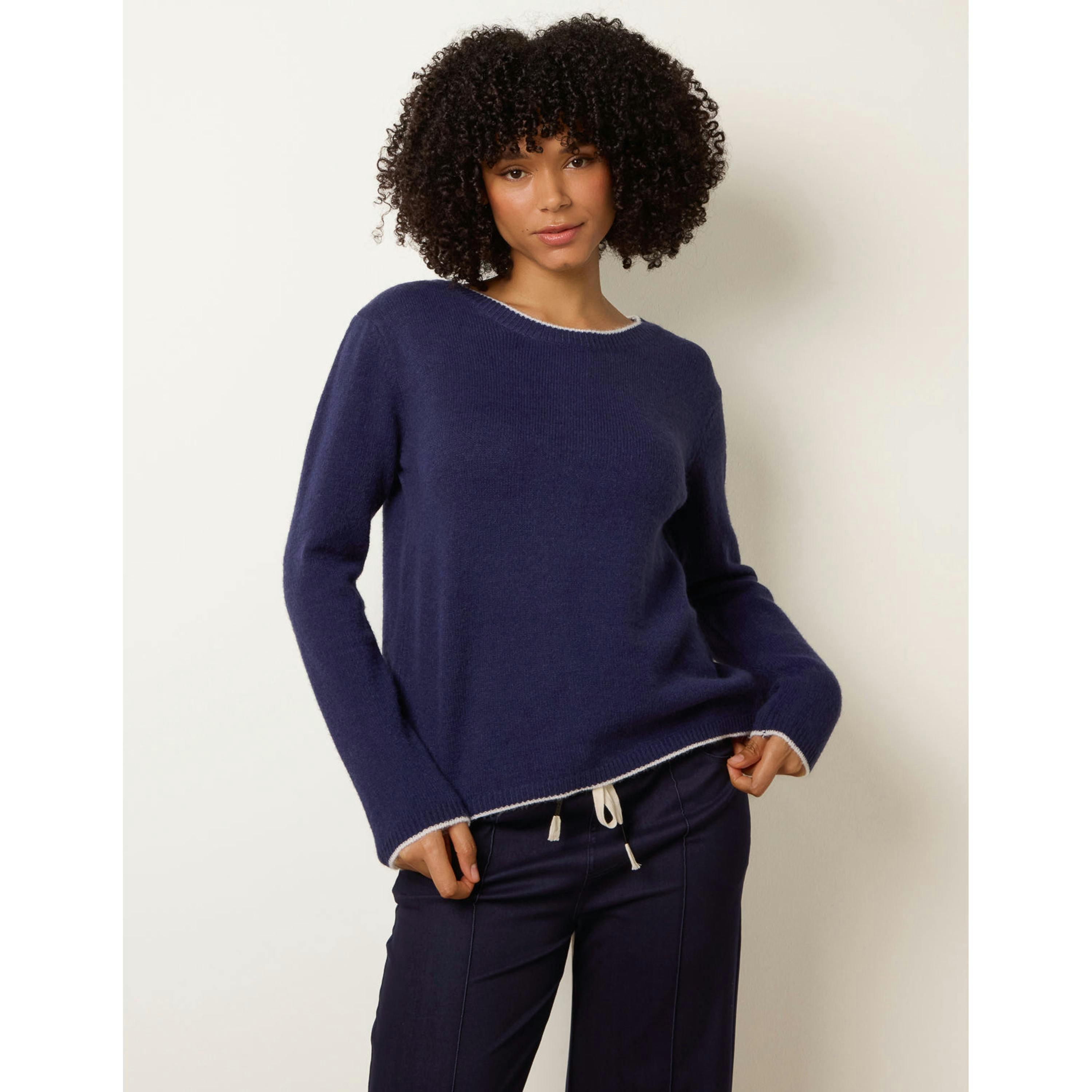 Blue Vanilla Back Bow Jumper   in  Navy , view 1 of 4