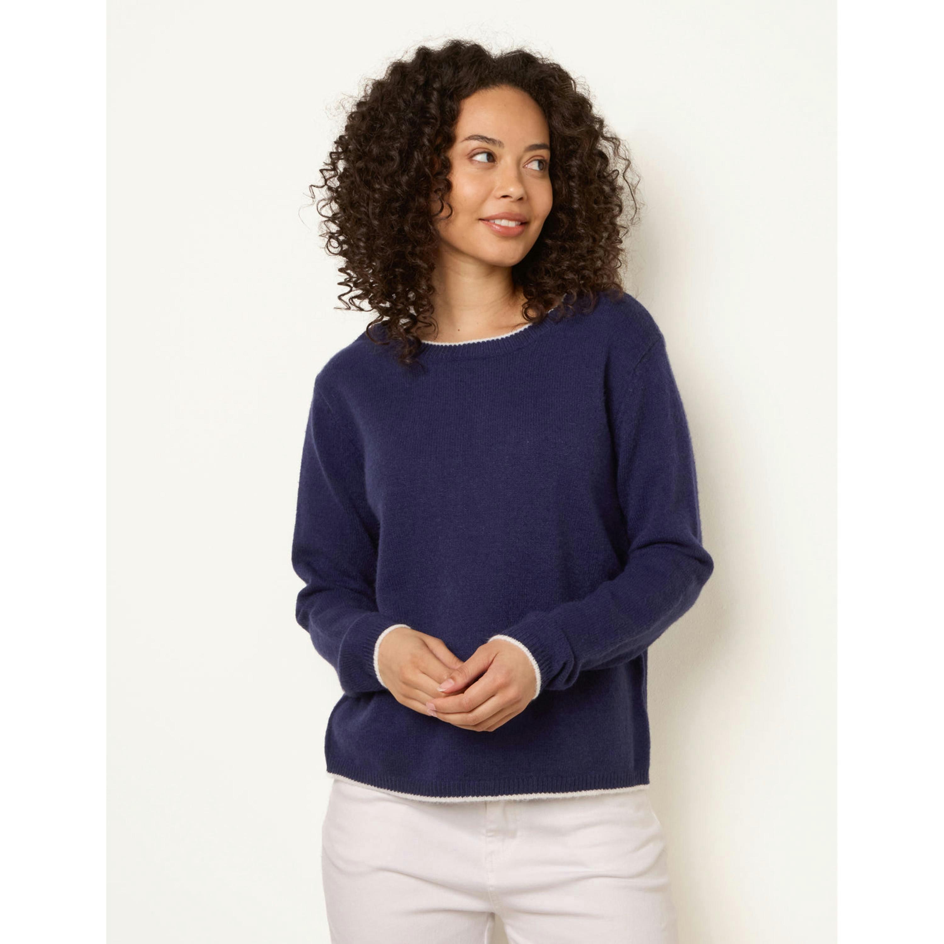 Blue Vanilla Back Bow Jumper  in Navy , view 2 of 4