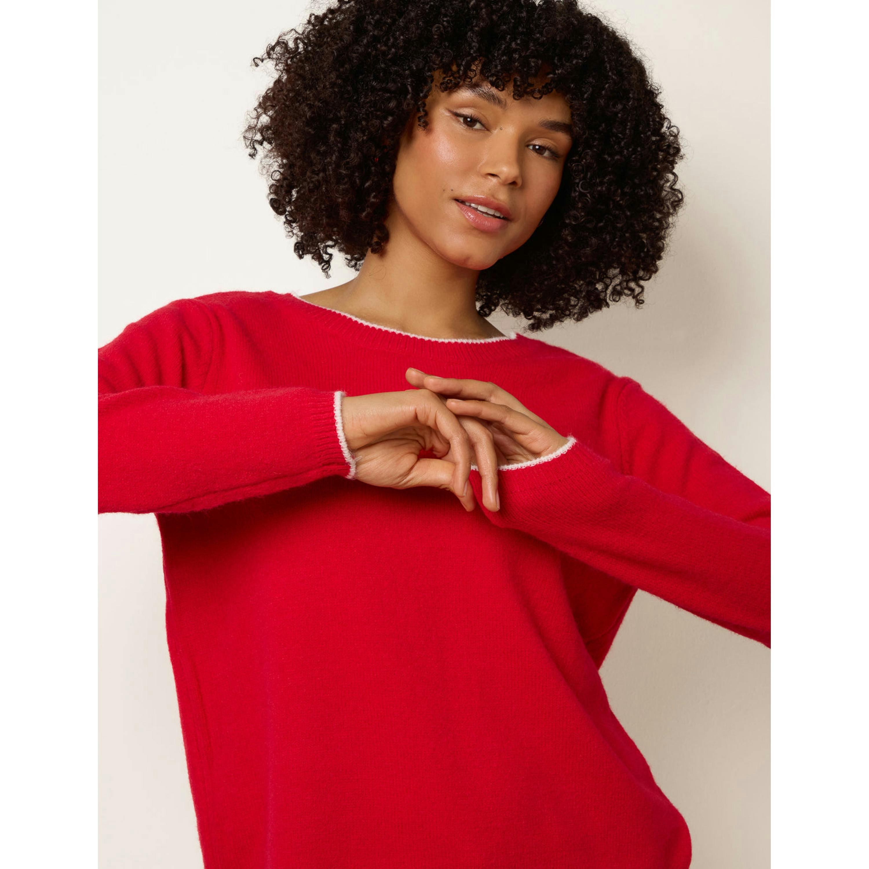 Blue Vanilla Back Bow Jumper  in Red , view 3 of 4