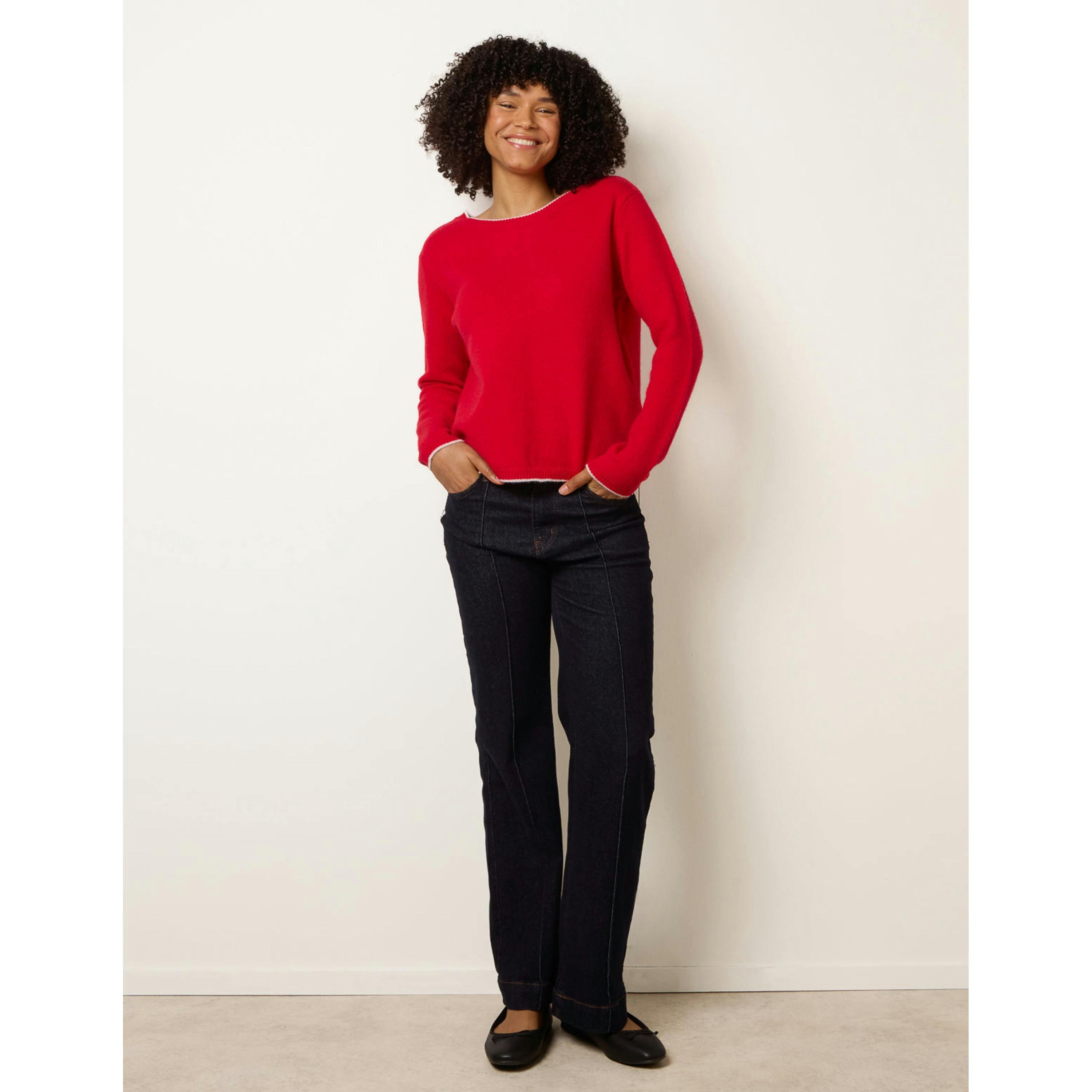 Blue Vanilla Back Bow Jumper  in Red , view 4 of 4