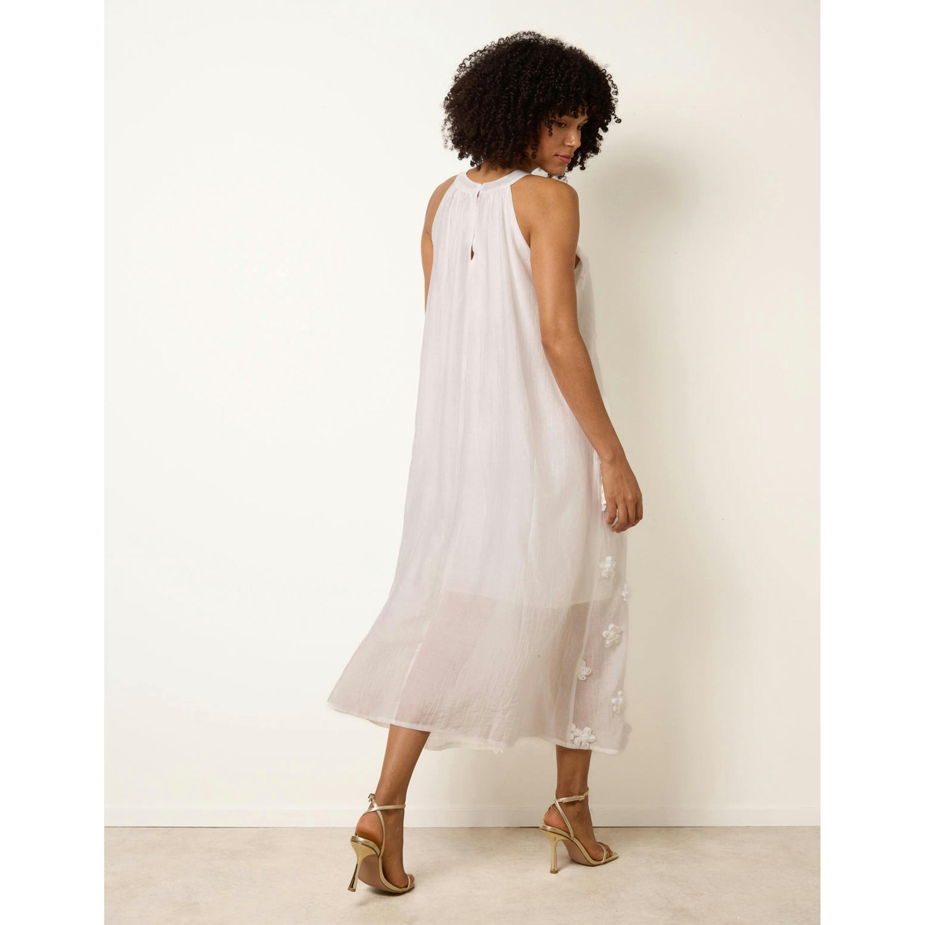 Blue Vanilla 3D Floral Dress  in Ivory , view 4 of 6