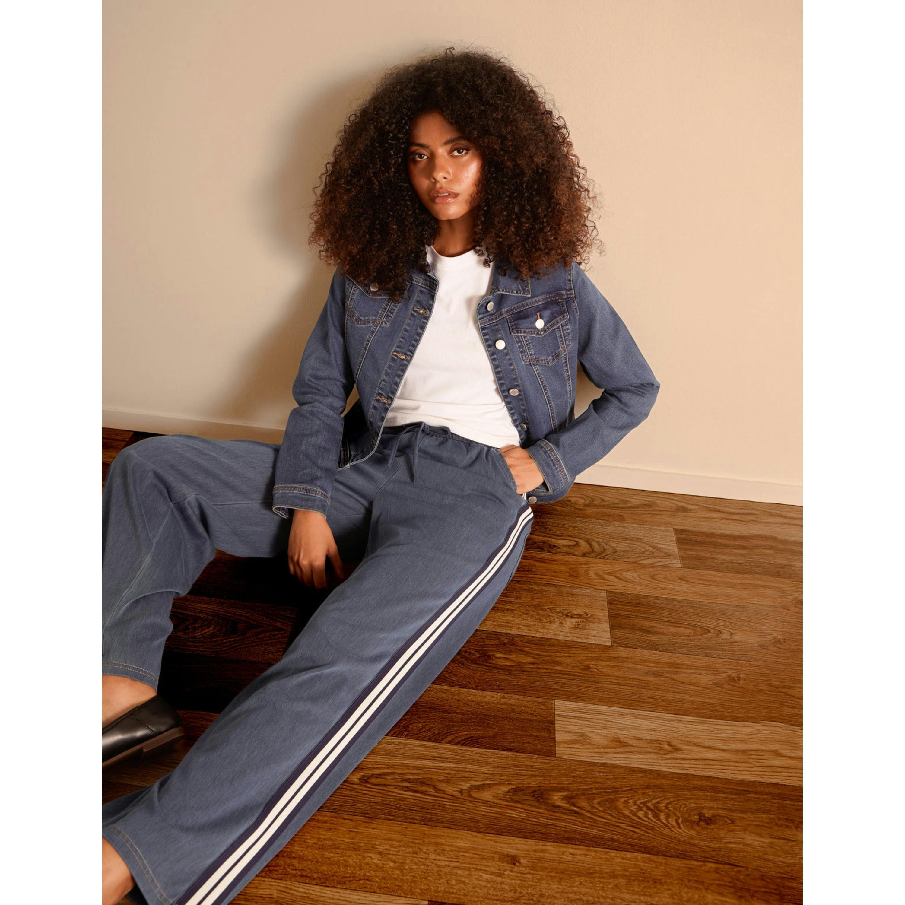 Blue Vanilla Stretch Denim Jacket  in Blue , view 5 of 5
