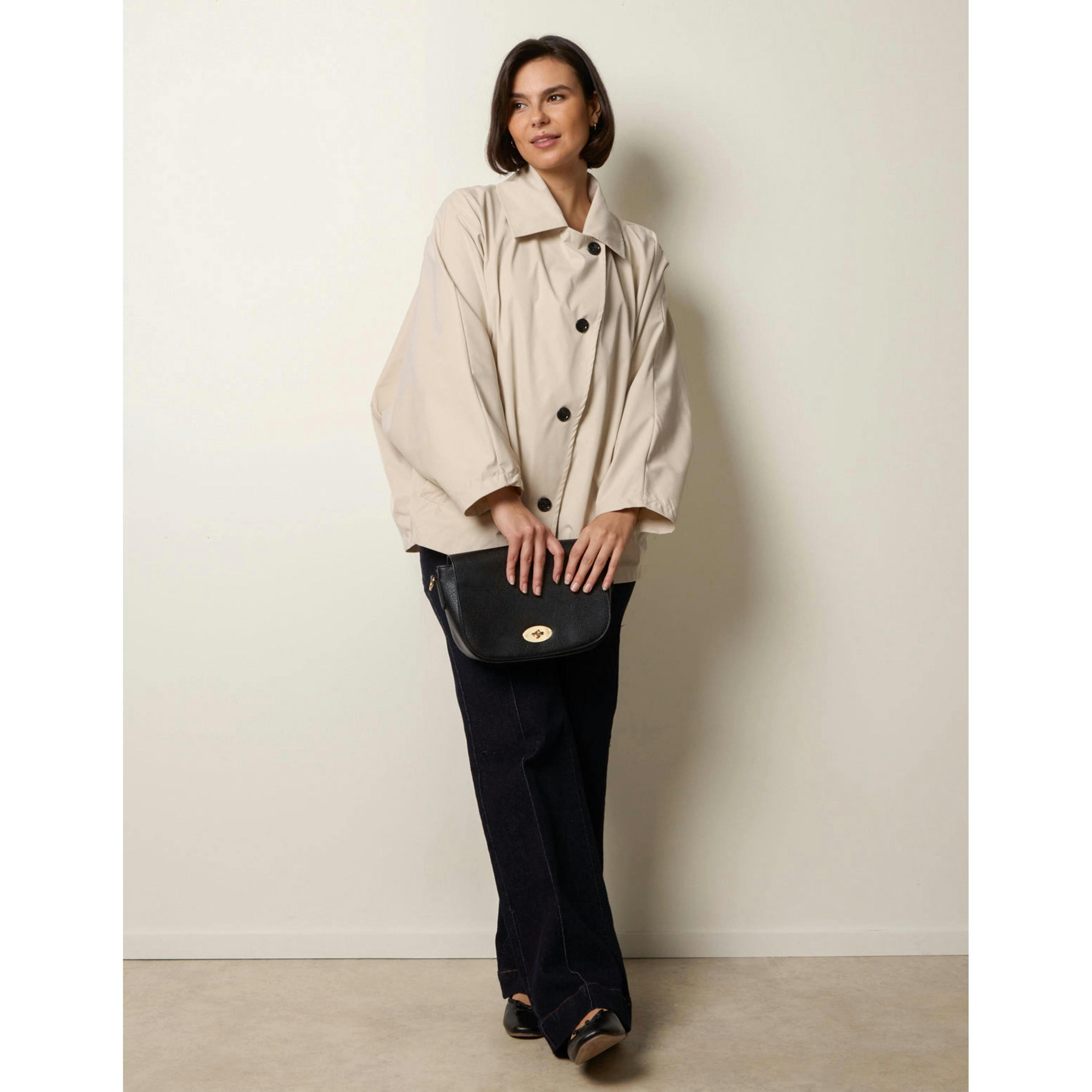Blue Vanilla Oversized Short Length Trench Coat   in  Beige , view 1 of 4