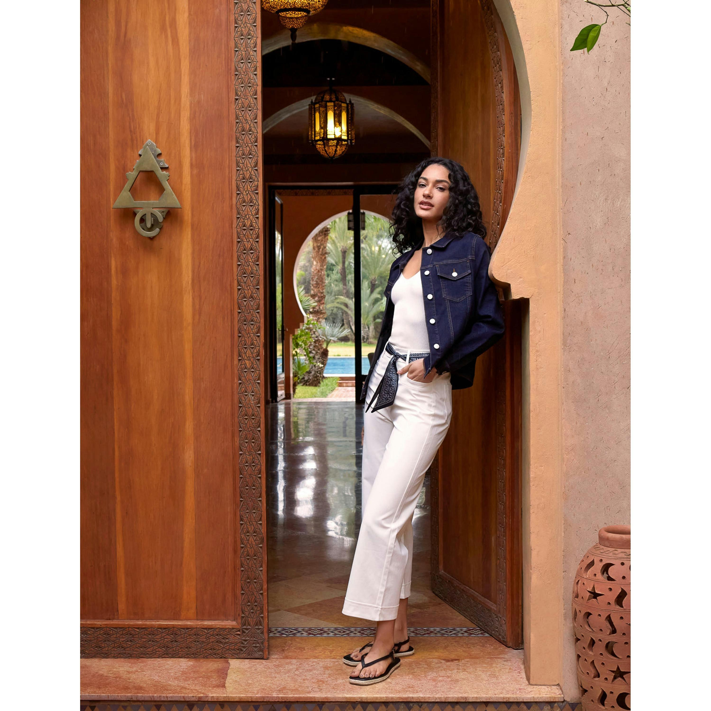 Blue Vanilla Boxy Denim Jacket  in Navy , view 5 of 6