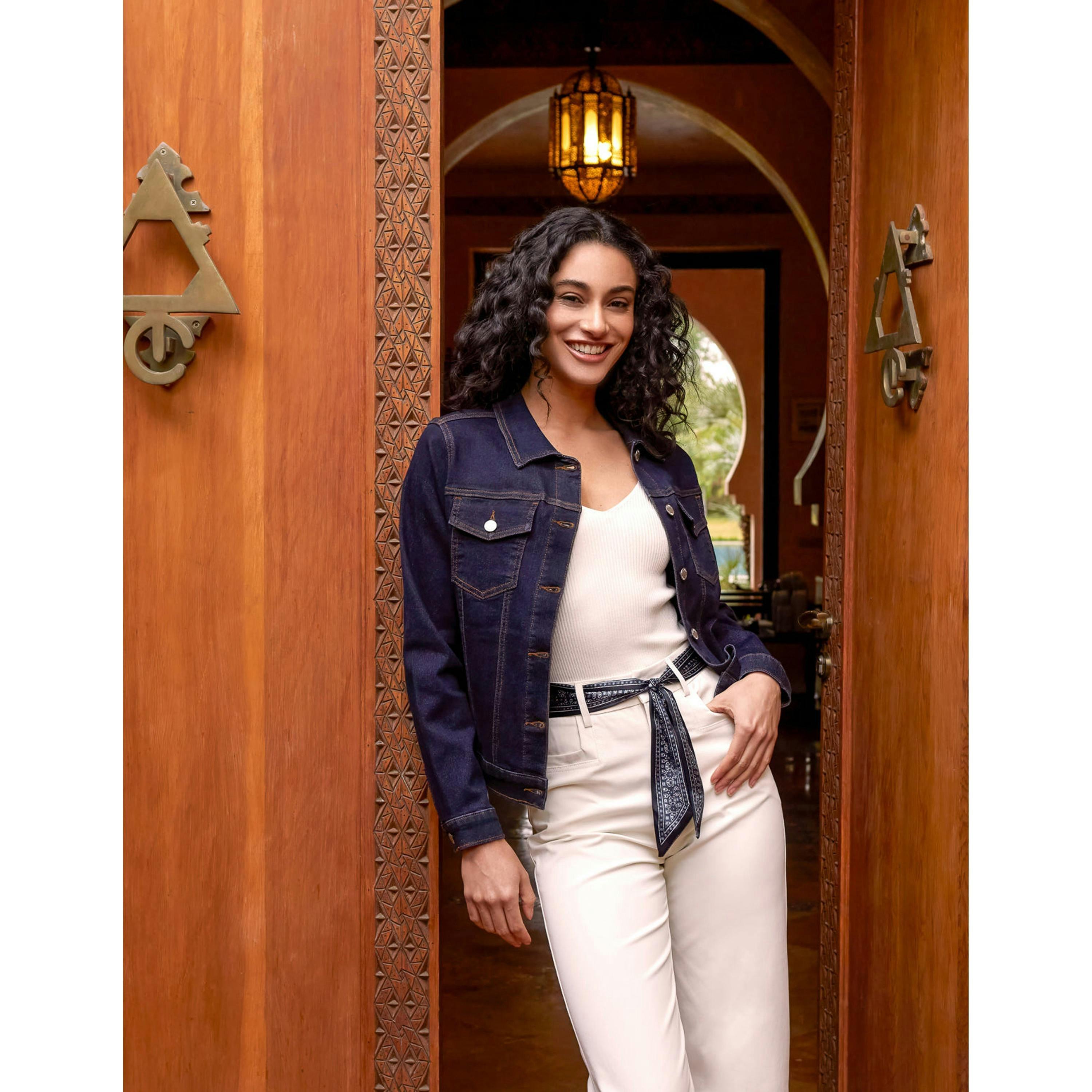 Blue Vanilla Boxy Denim Jacket  in Navy , view 6 of 6