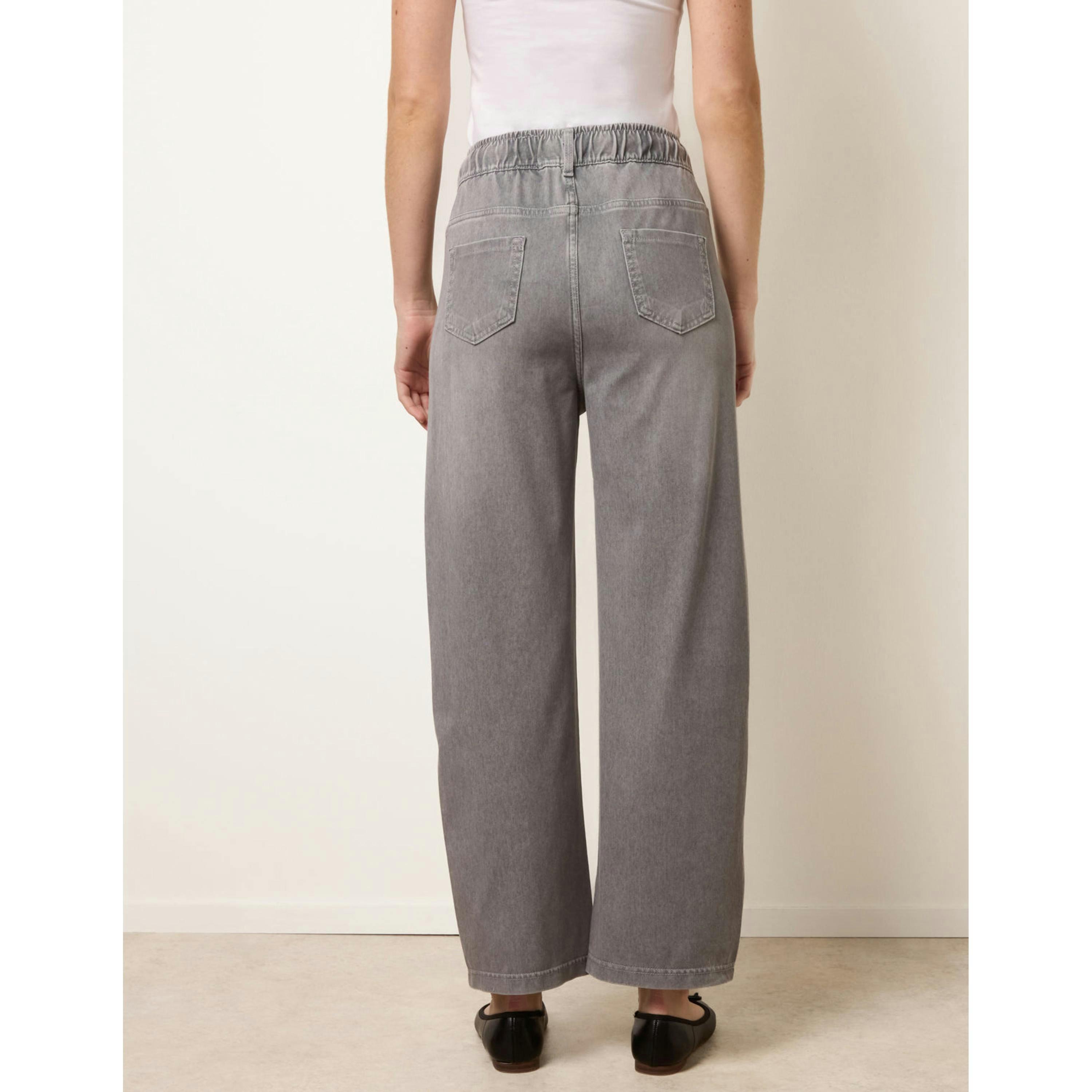 Blue Vanilla Drawstring Seam Detail Wide Leg Jeans  in Grey , view 2 of 4