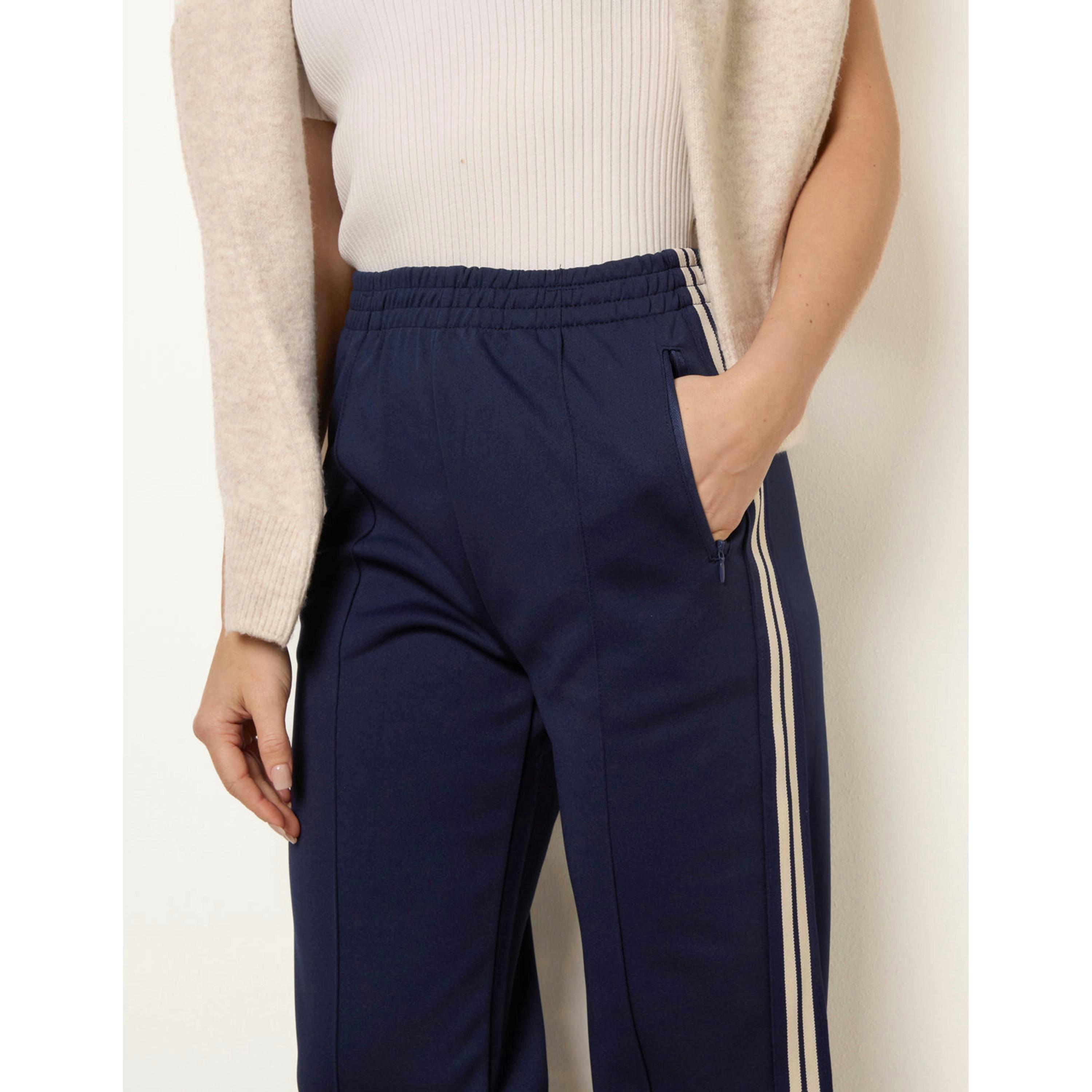 Blue Vanilla Side Stripe Sport Trousers  in Navy , view 3 of 4