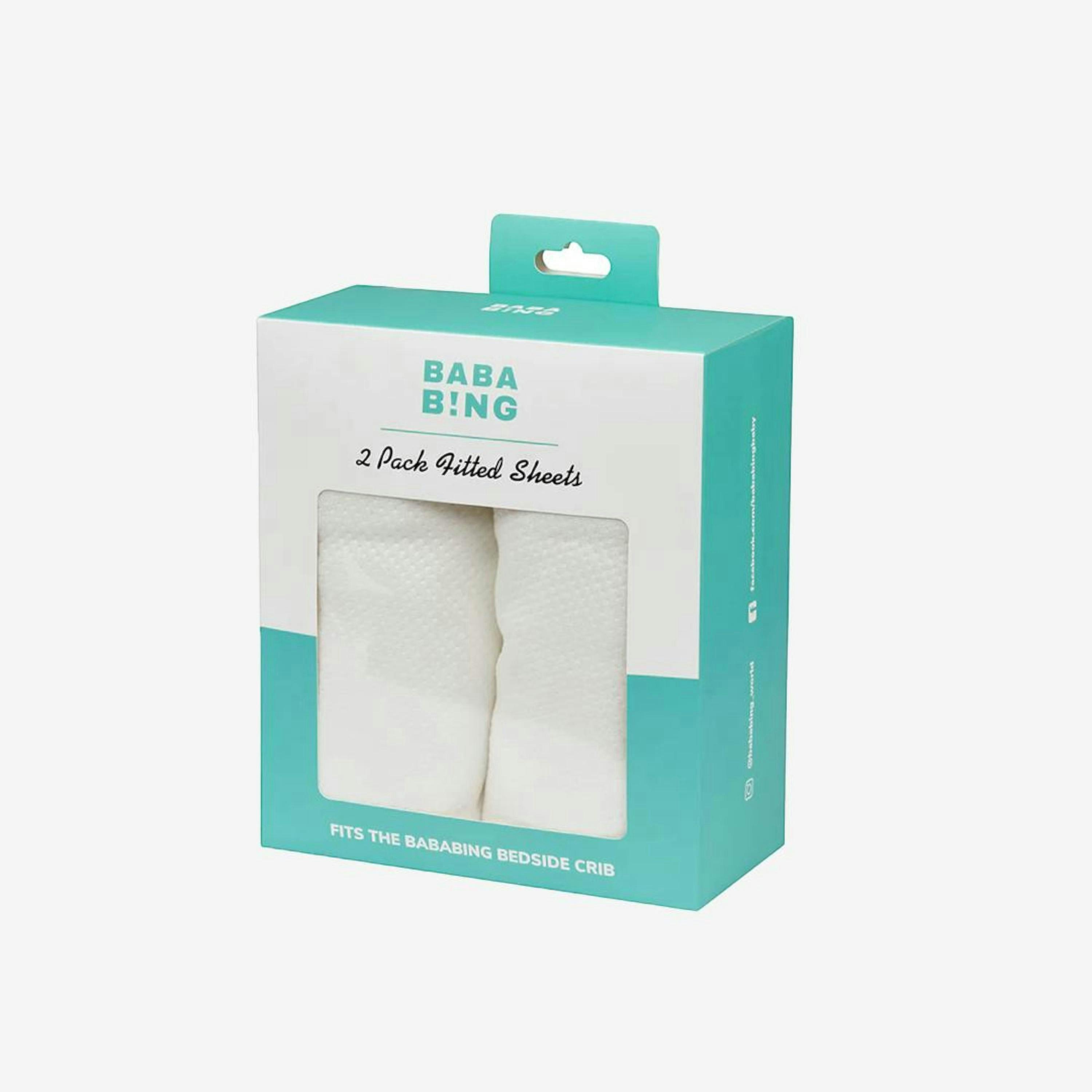 Bababing | Cot Bed Sheets | White , view 1 of 1