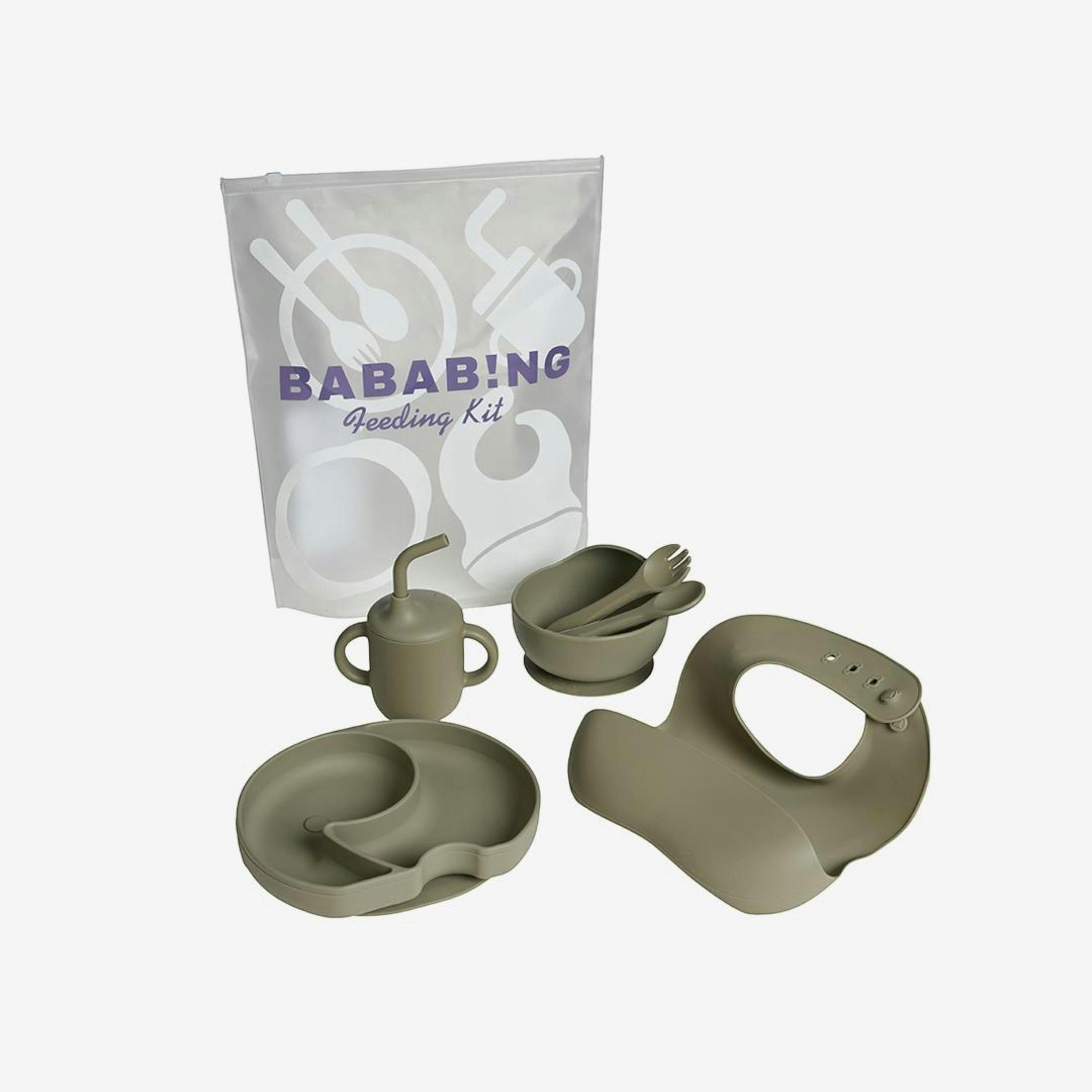 Bababing | Weaning Set | Olive Weaning & Feeding Kit , view 1 of 5