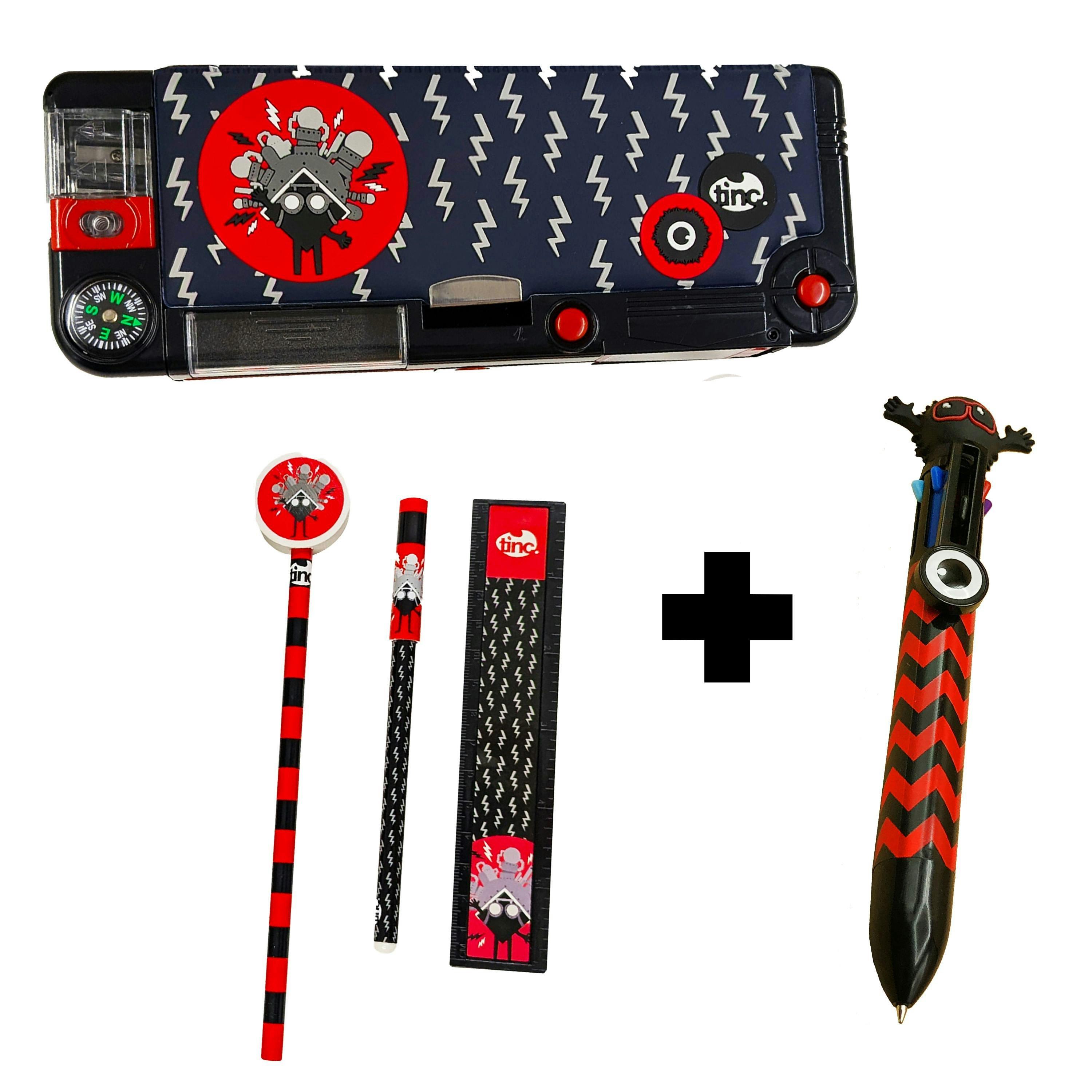 Bundle - Kronk Filled Compartment Pencil Case & Multi Click Pen , view 1 of 6