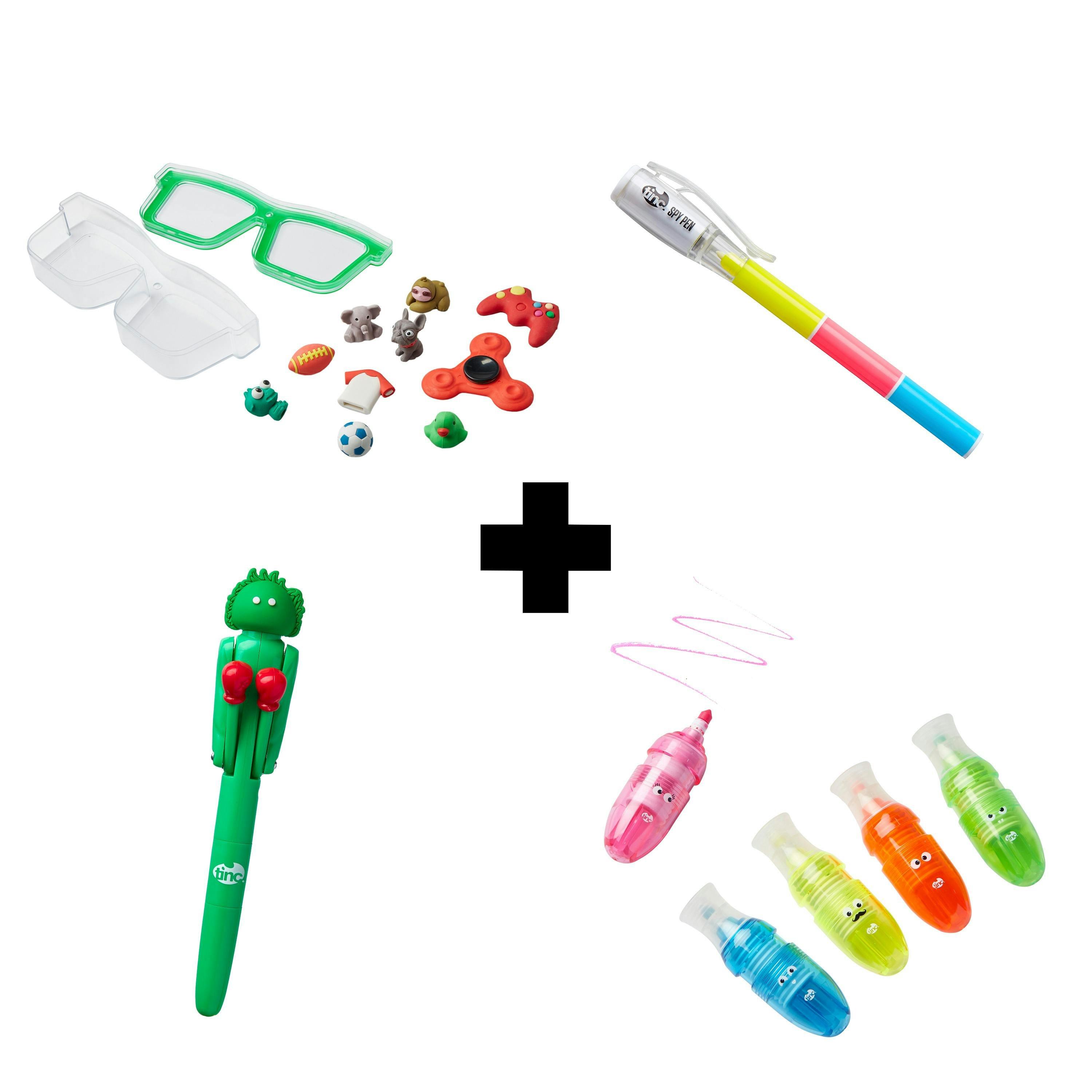 Bundle - Highlighters, Boxing Pen, Spy Pen & Eraser Tub , view 1 of 6