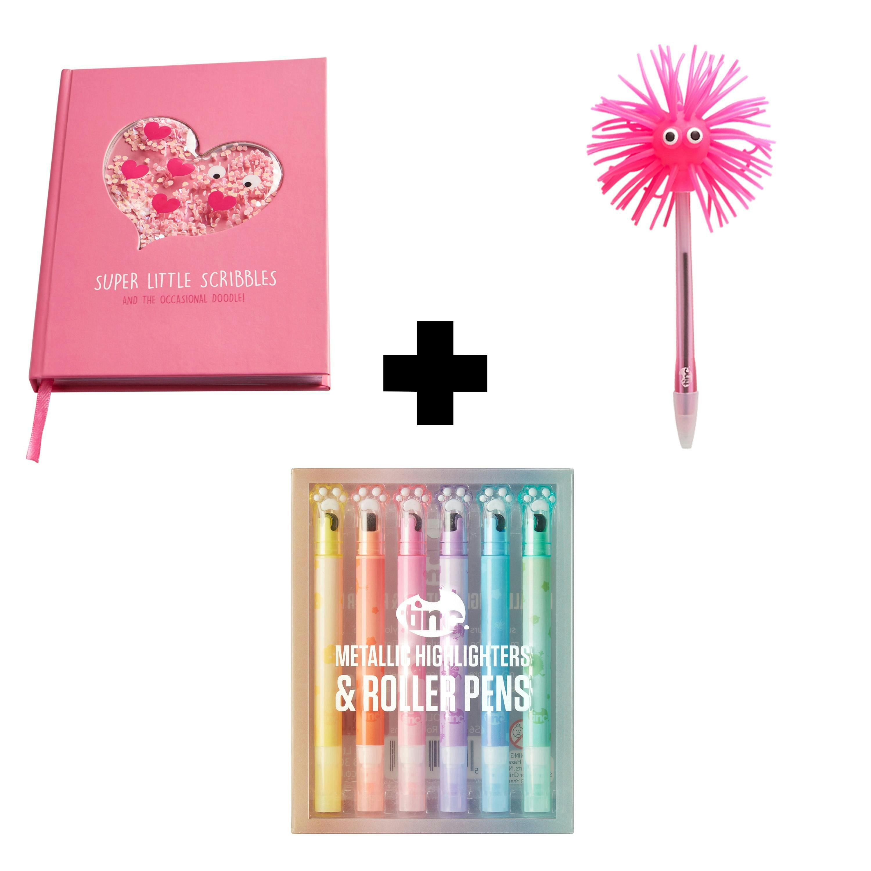 Bundle - A5 Notebook, Roller Highlighters & Light up Pen , view 1 of 6