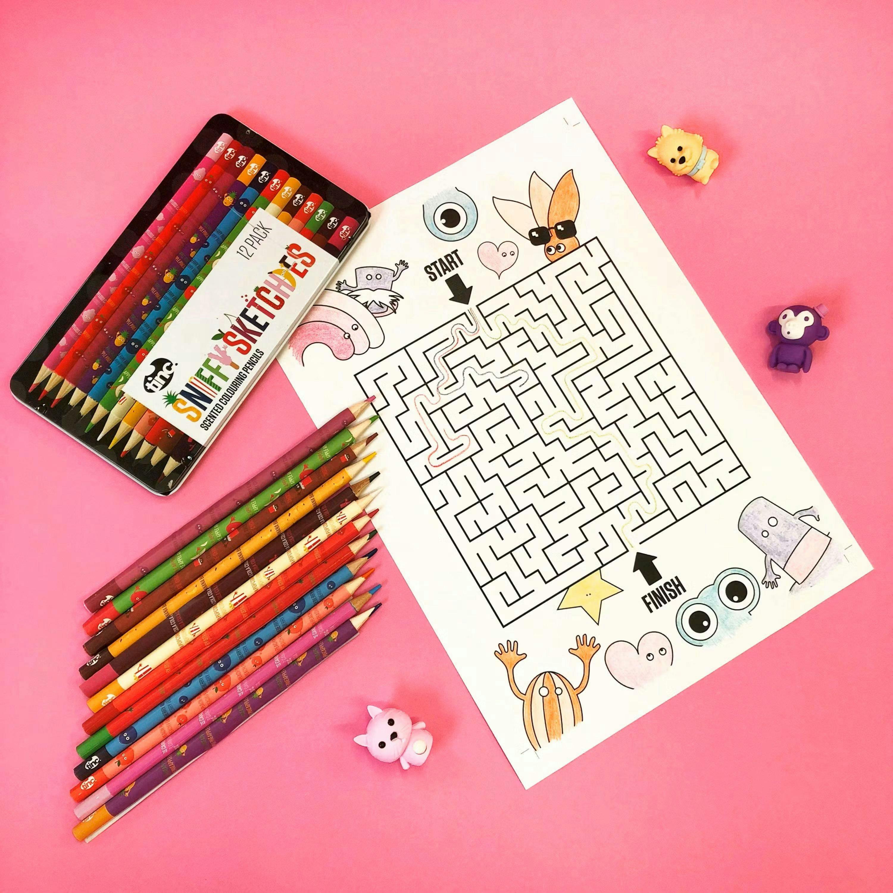 Bundle - Scented Pencils & A5 Pink Snuggly Lockable Journal , view 6 of 6