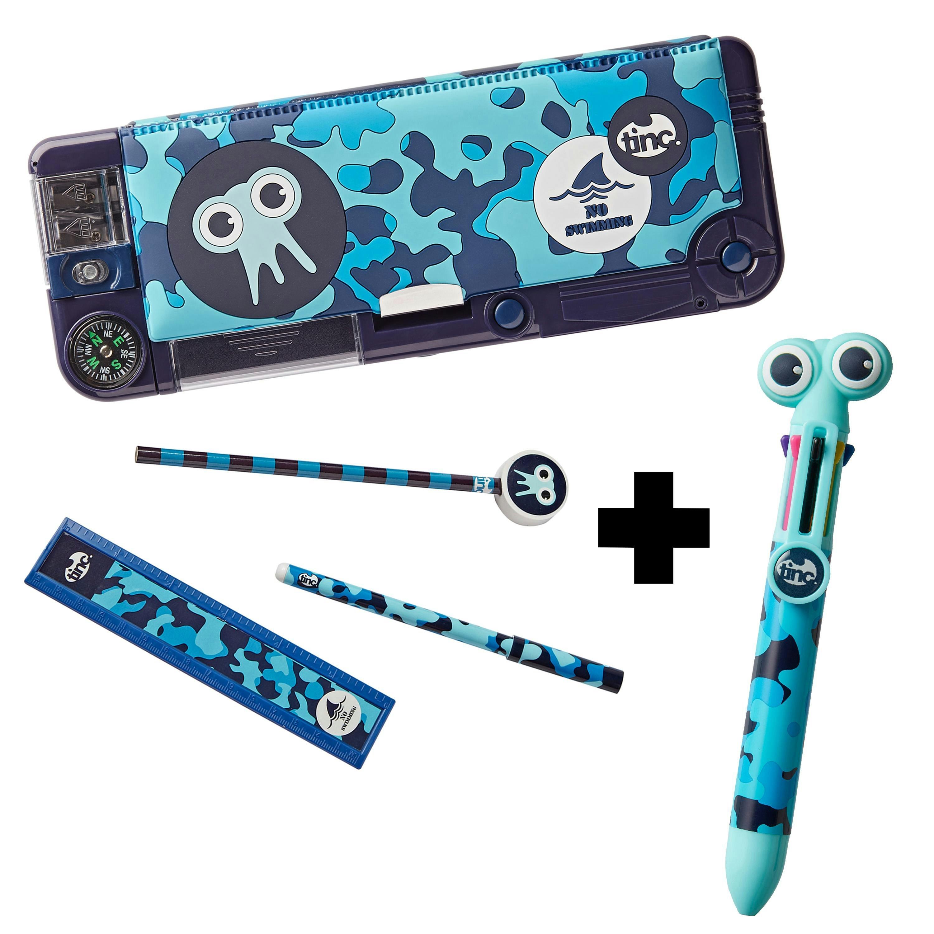 Bundle - Tonkin Filled Compartment Pencil Case & Multi Click Pen , view 1 of 6