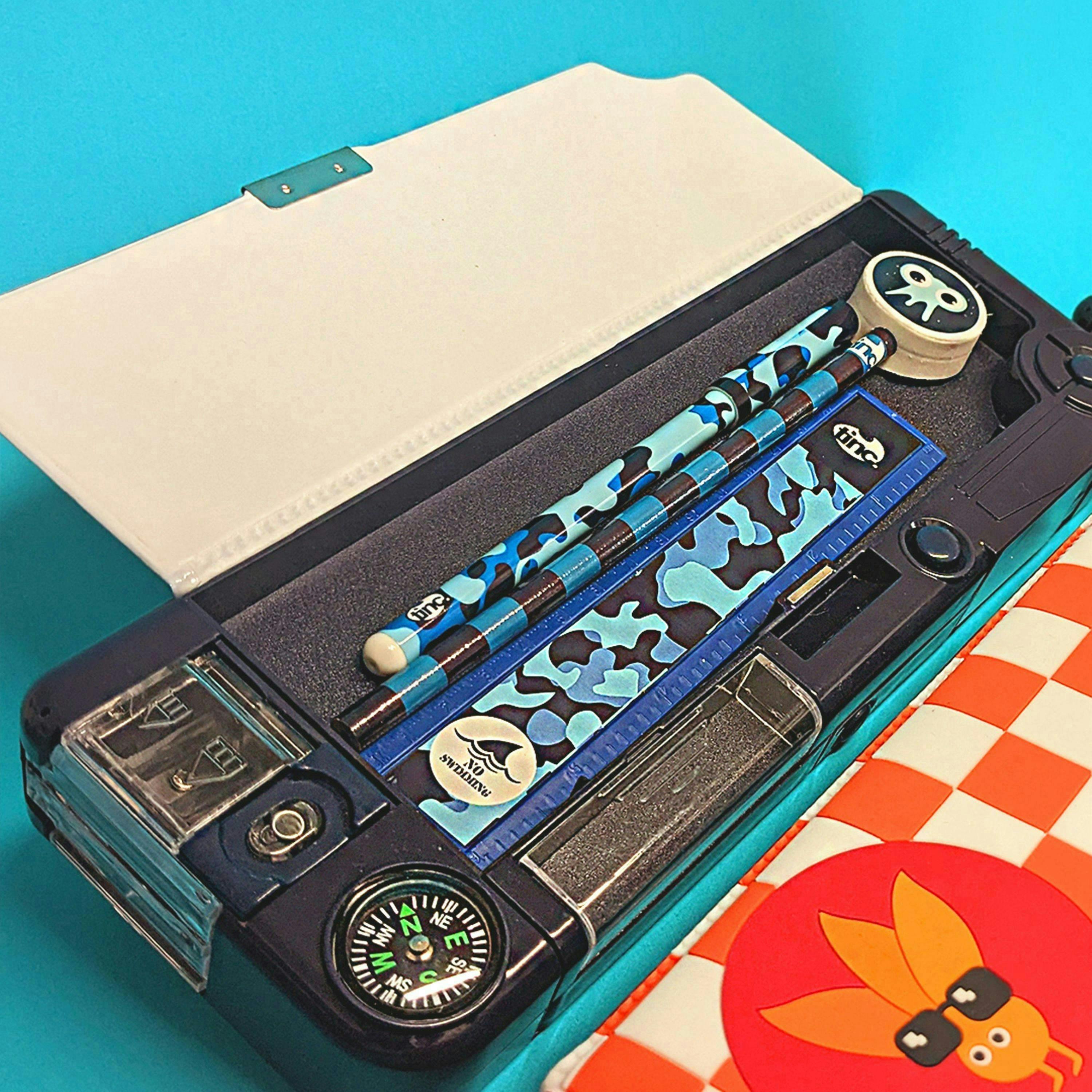 Bundle - Tonkin Filled Compartment Pencil Case & Multi Click Pen , view 4 of 6
