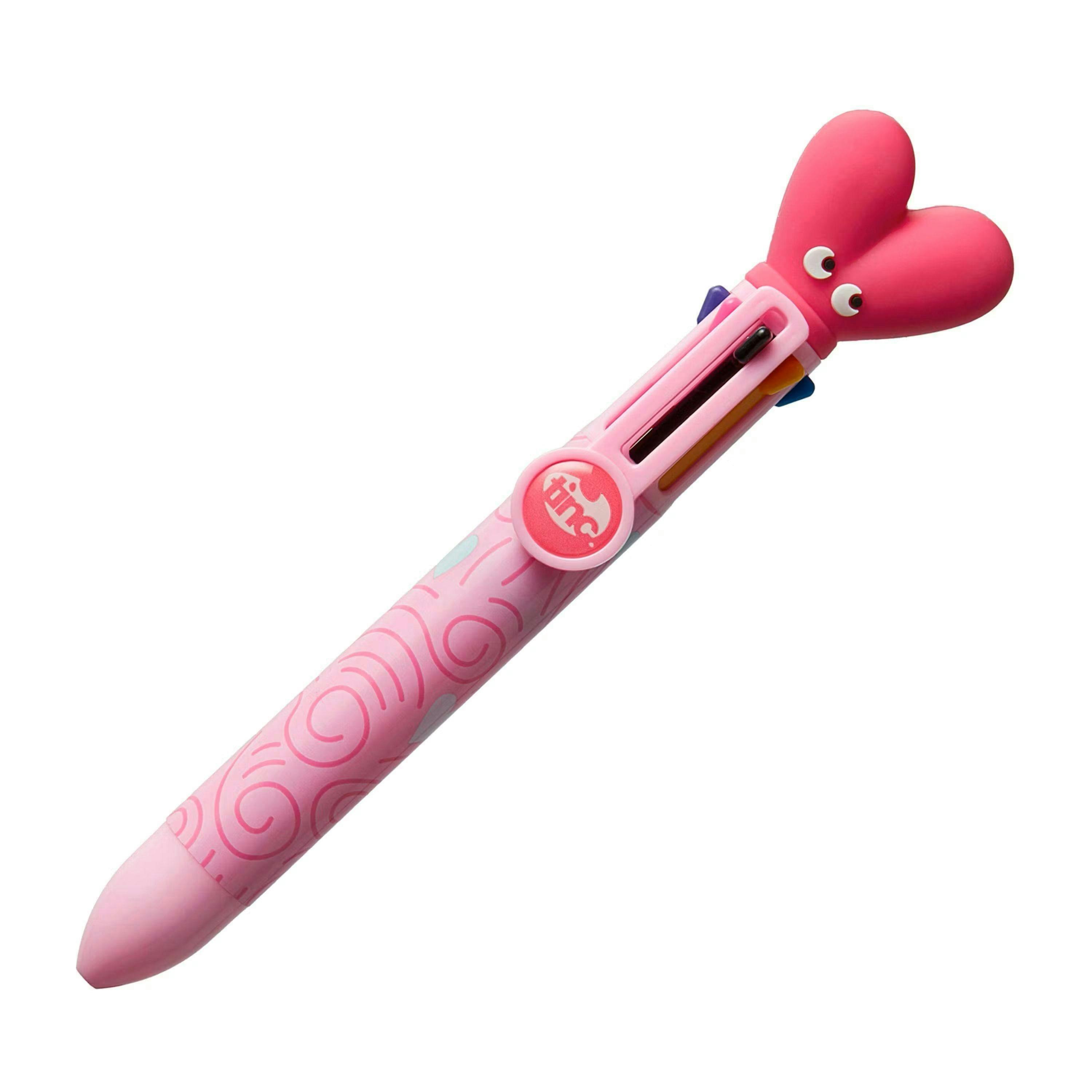 Bundle - Hearts Filled Compartment Pencil Case & Multi Click Pen , view 6 of 6