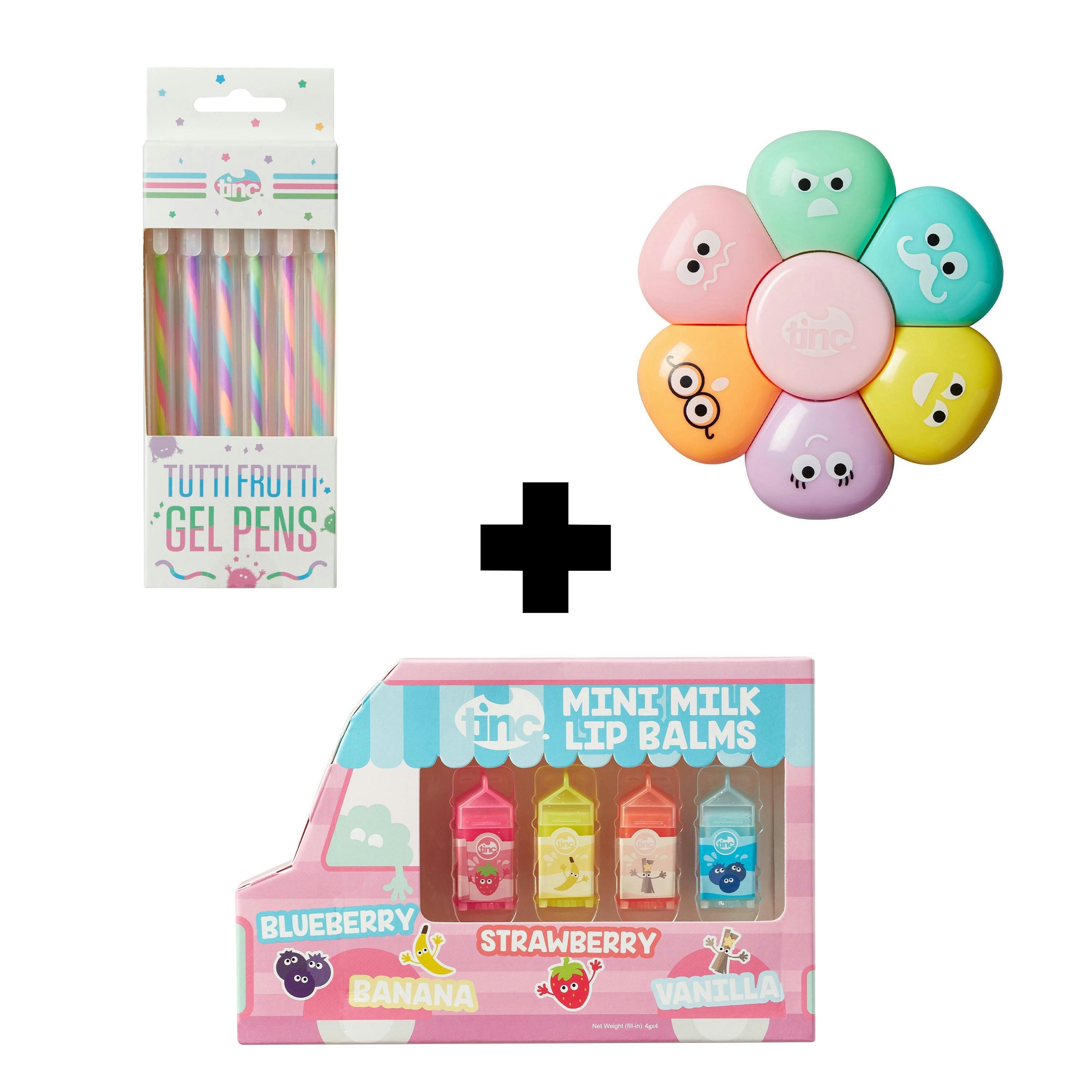 Bundle- Scented Lip Balms, Flower Highlighter & Tutti Frutti Gel Pens , view 1 of 6