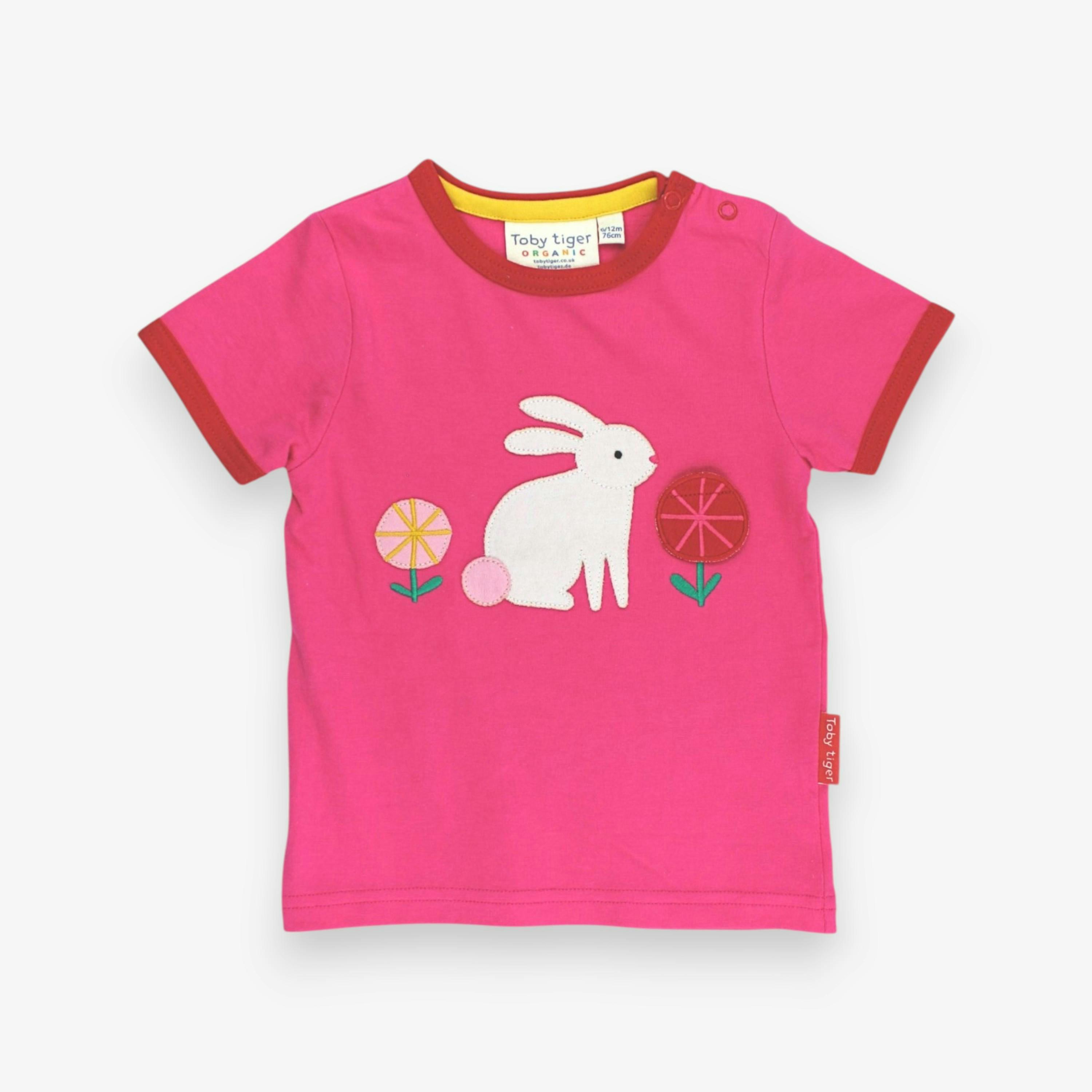 Organic Bunny Applique Lift The Flap Short-Sleeved T-Shirt , view 1 of 3