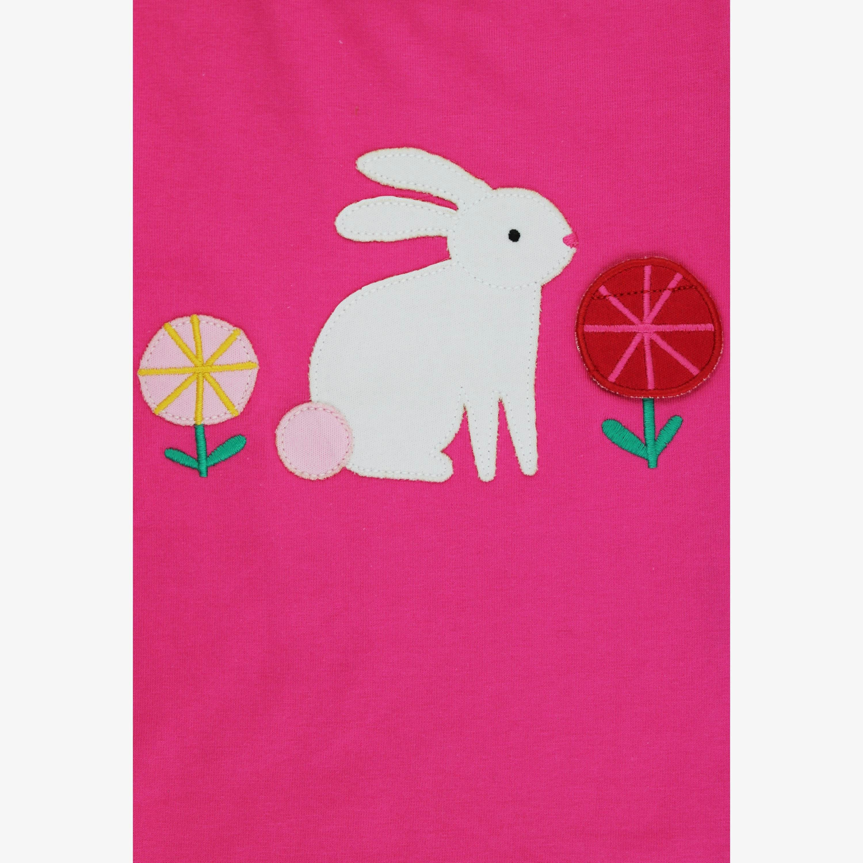 Organic Bunny Applique Lift The Flap Short-Sleeved T-Shirt , view 2 of 3
